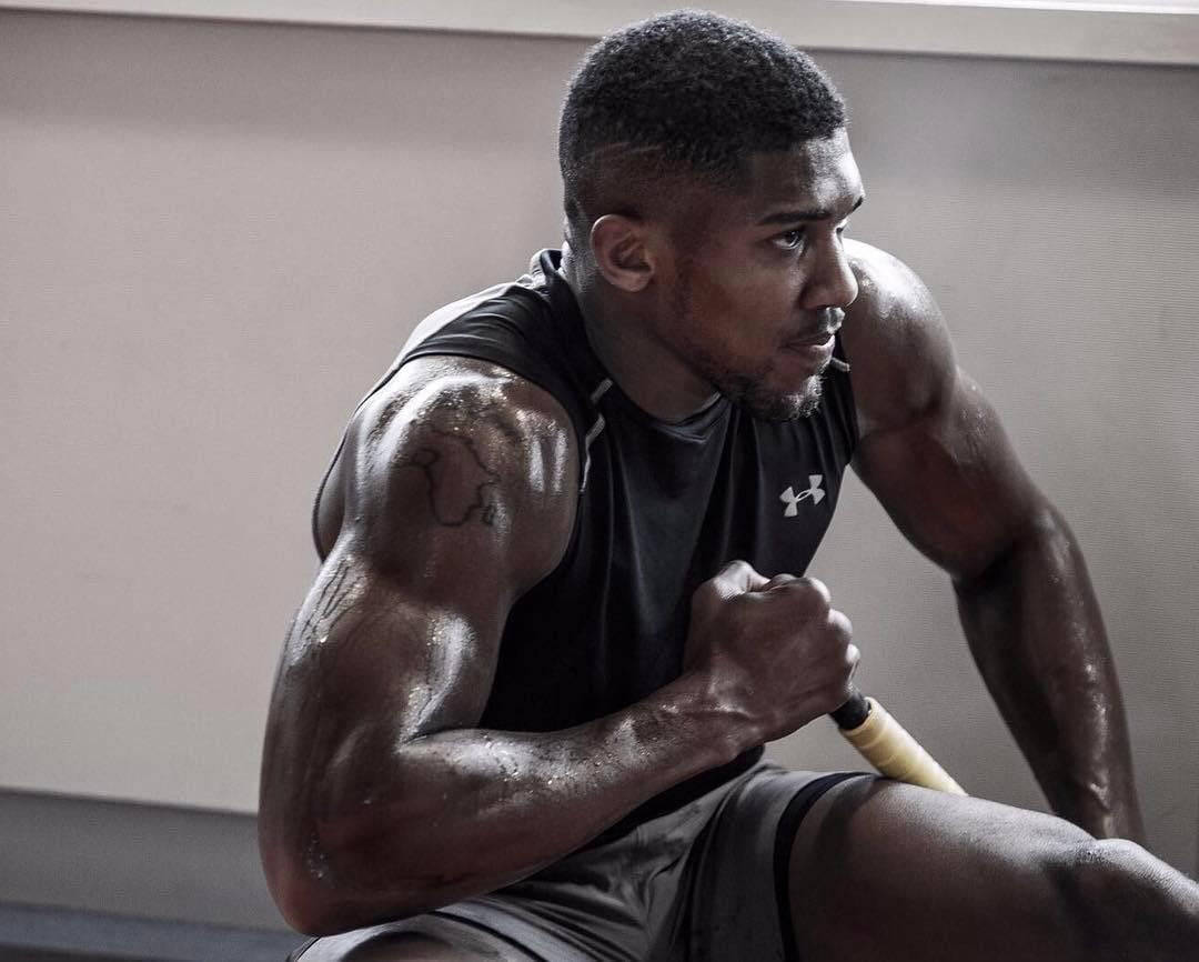 Anthony Joshua, gym, rope, SD Desktop Wallpaper
