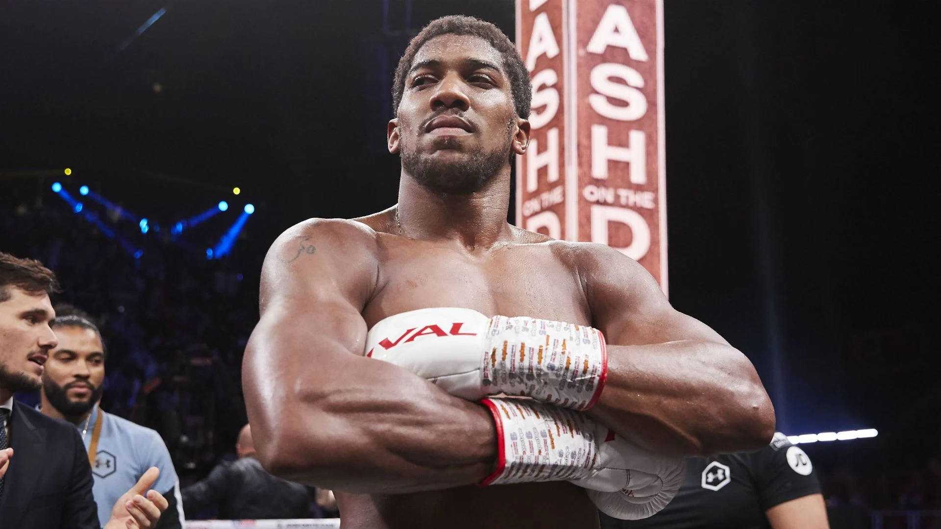 Anthony Joshua, ring, bright arena lights, Full HD Desktop Wallpaper
