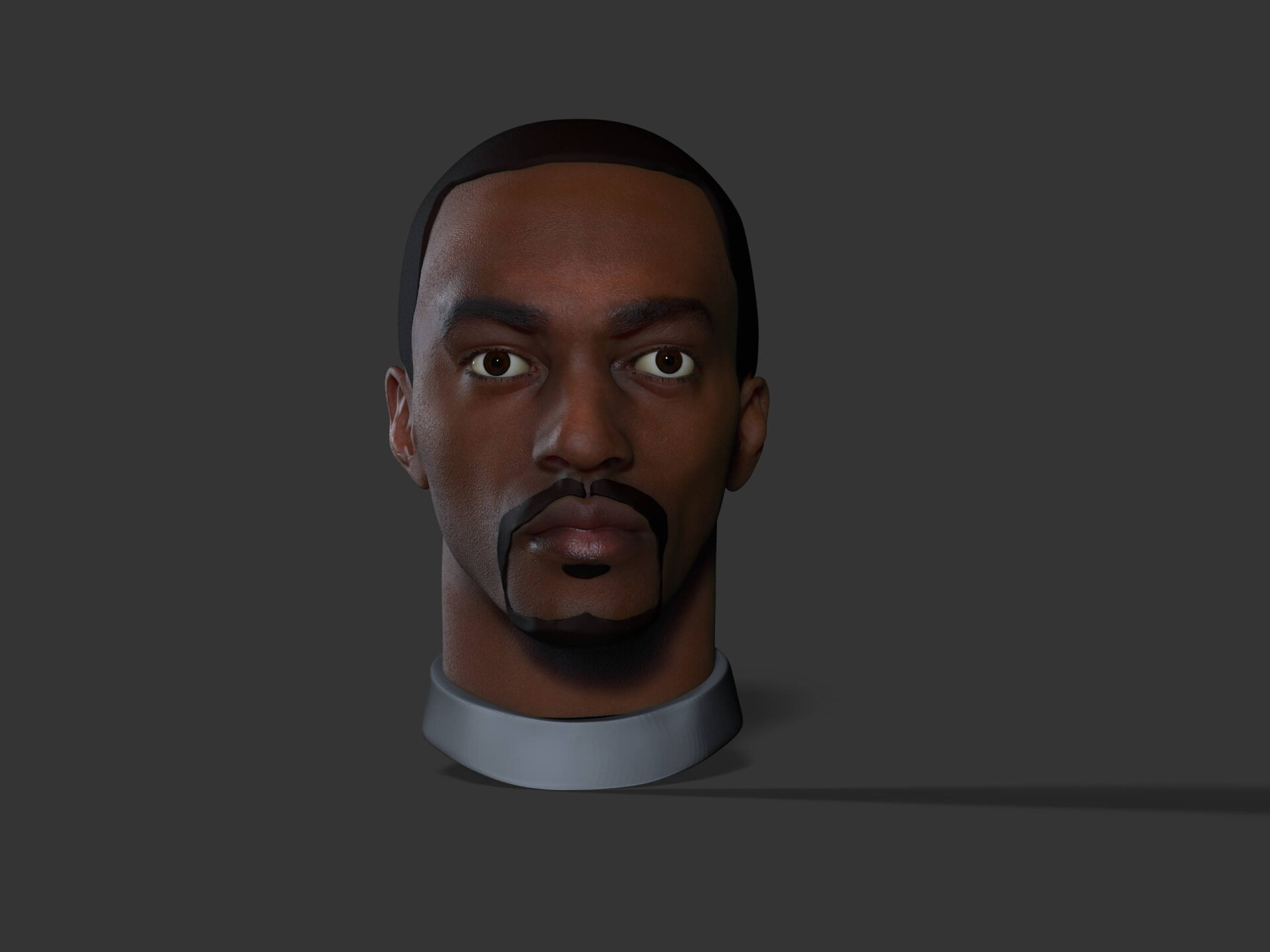 Anthony Mackie, 3d-rendered, bust, 2K Desktop Wallpaper