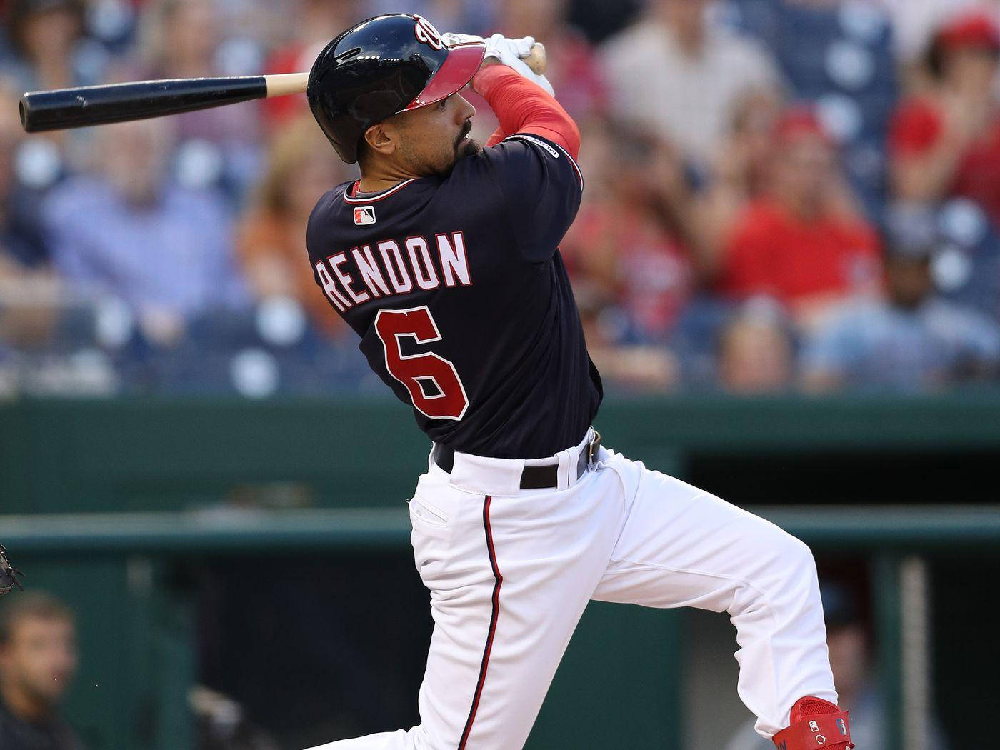 Anthony Rendon, navy jersey, number 6, HD Desktop Wallpaper
