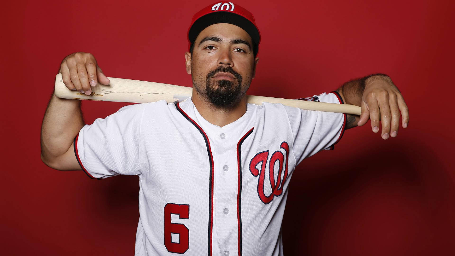 Anthony Rendon, white jersey, red number six, Full HD Desktop Wallpaper