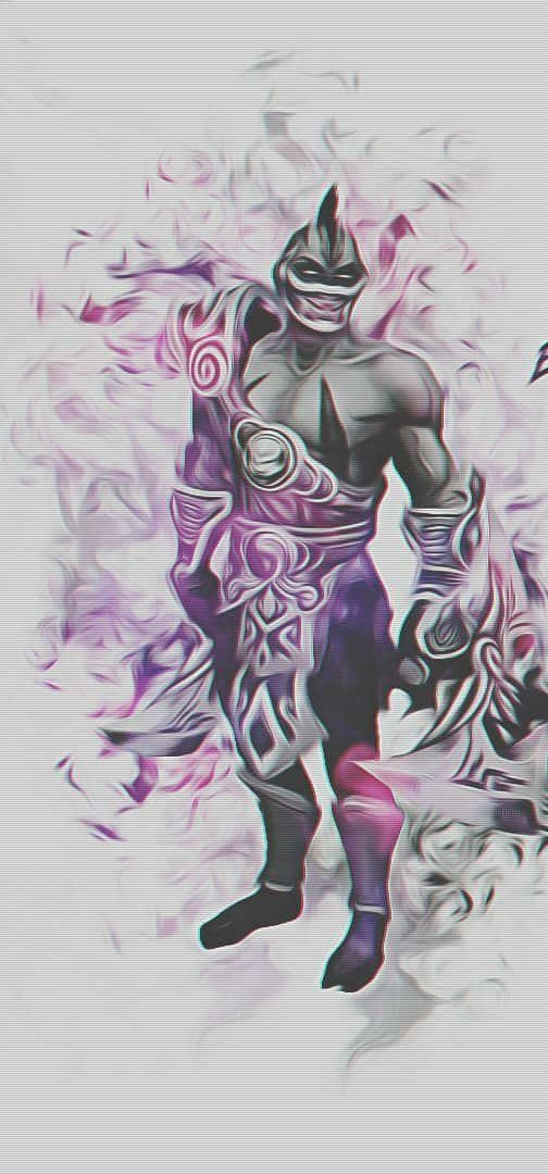 Anti-Mage, purple armor, pink and white energy particles, SD Phone Wallpaper