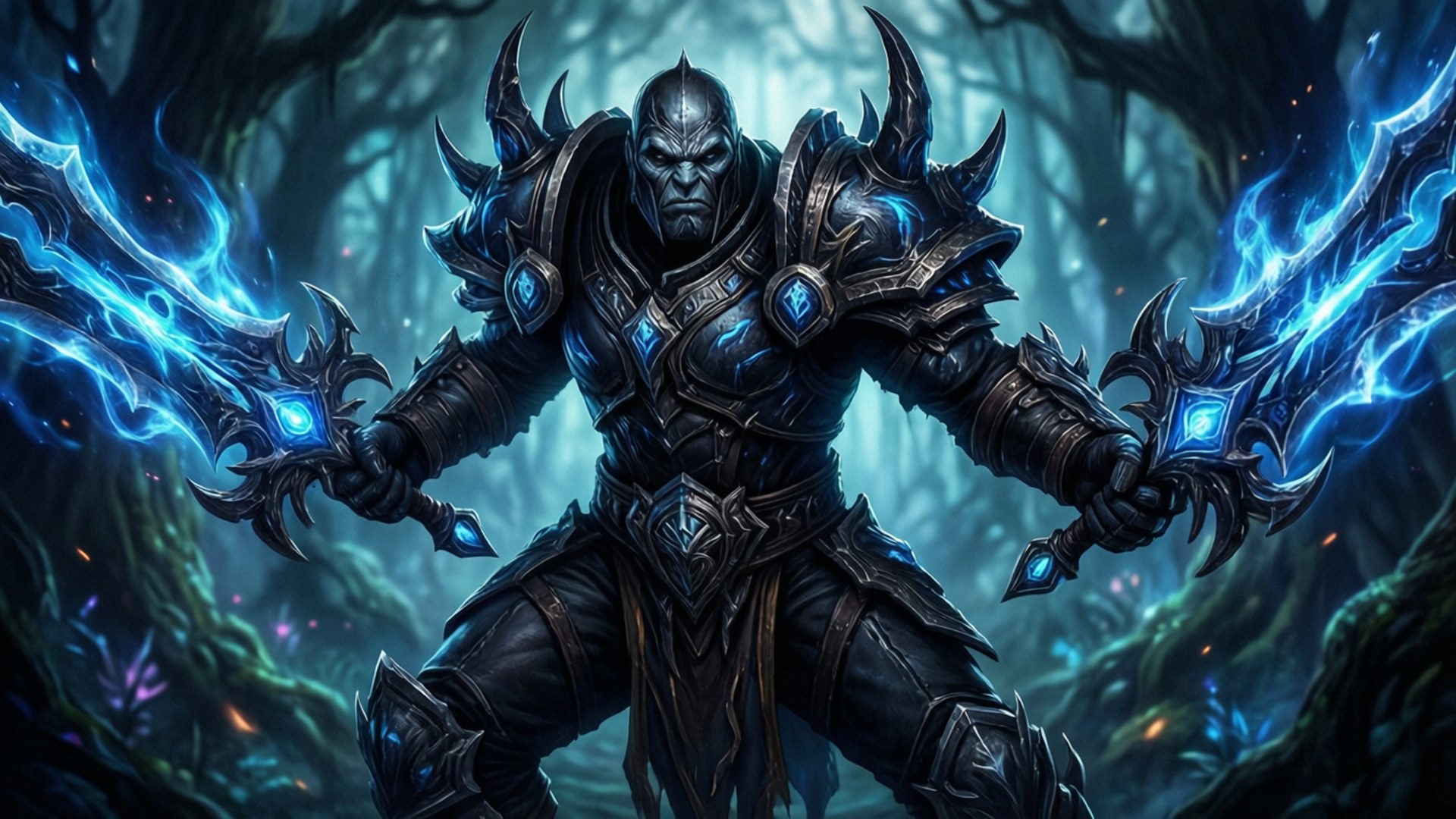 Anti-mage, mystical forest, battle, Full HD Desktop Wallpaper