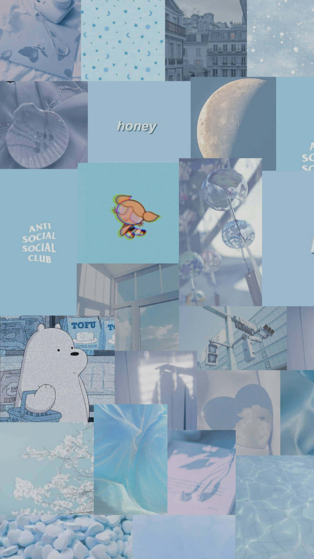Anti Social Club iPhone, anime characters, moon cityscape, Full HD Phone Wallpaper