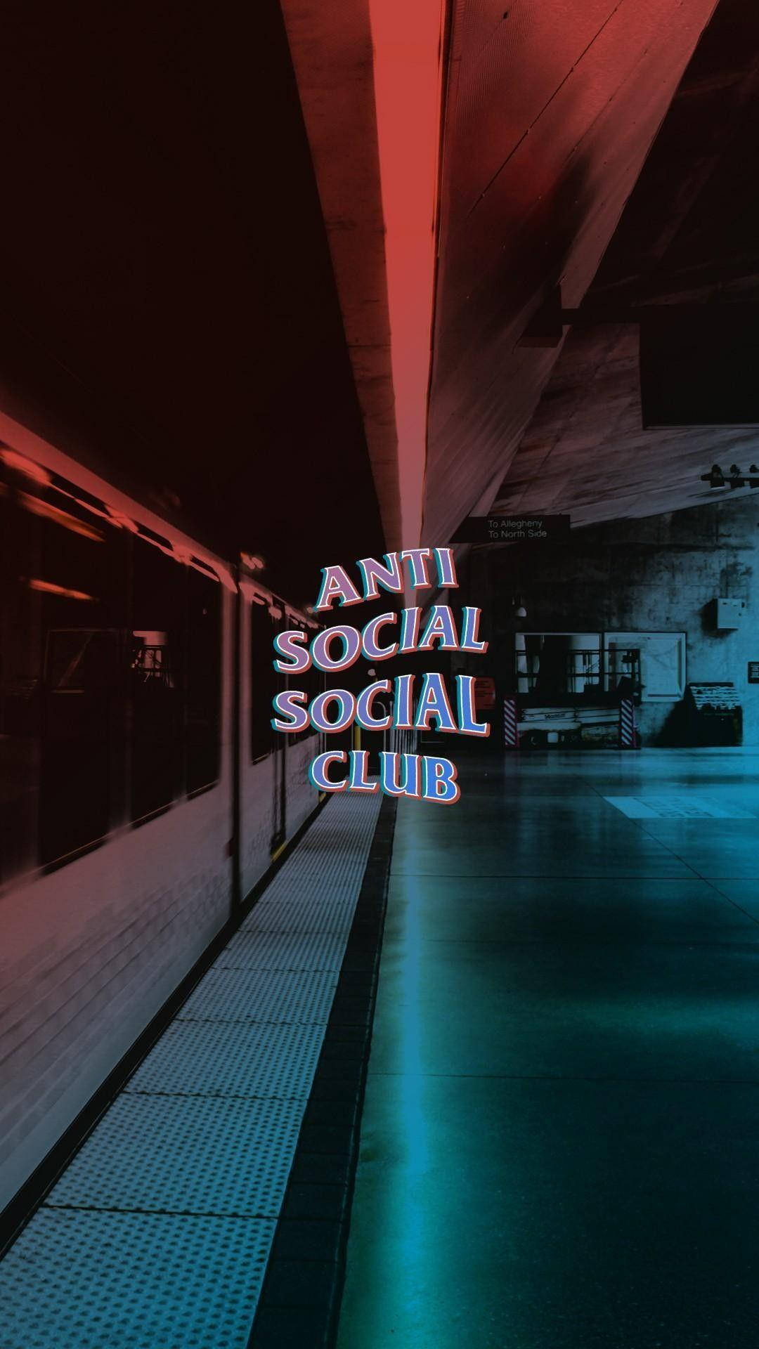 Anti Social Social Club, train station, subway platform, Full HD Phone Wallpaper