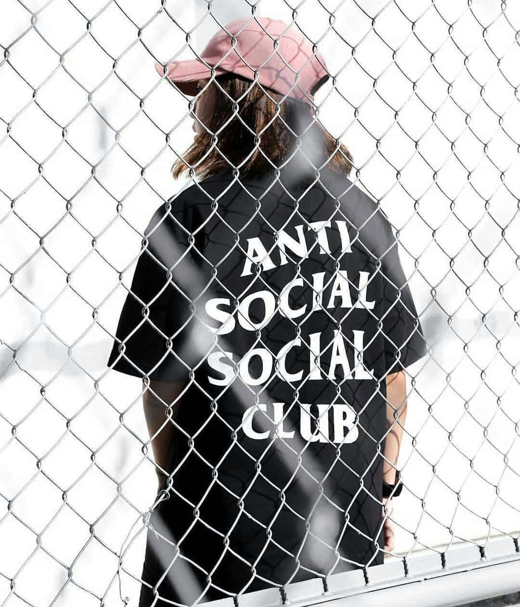 Anti Social Social Club, pink cap, black shirt, SD Phone Wallpaper
