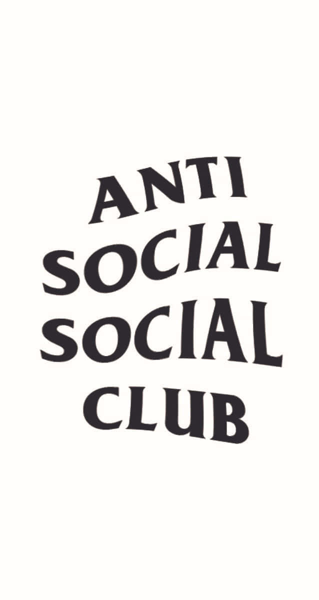 Anti Social Social Club, iPhone, bold black text, SD Phone Wallpaper