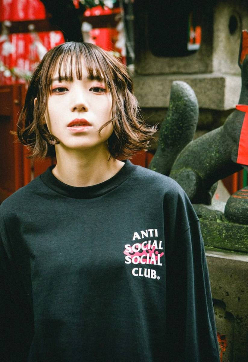 Anti Social Social Club, black sweatshirt, short brown hair, SD Phone Wallpaper