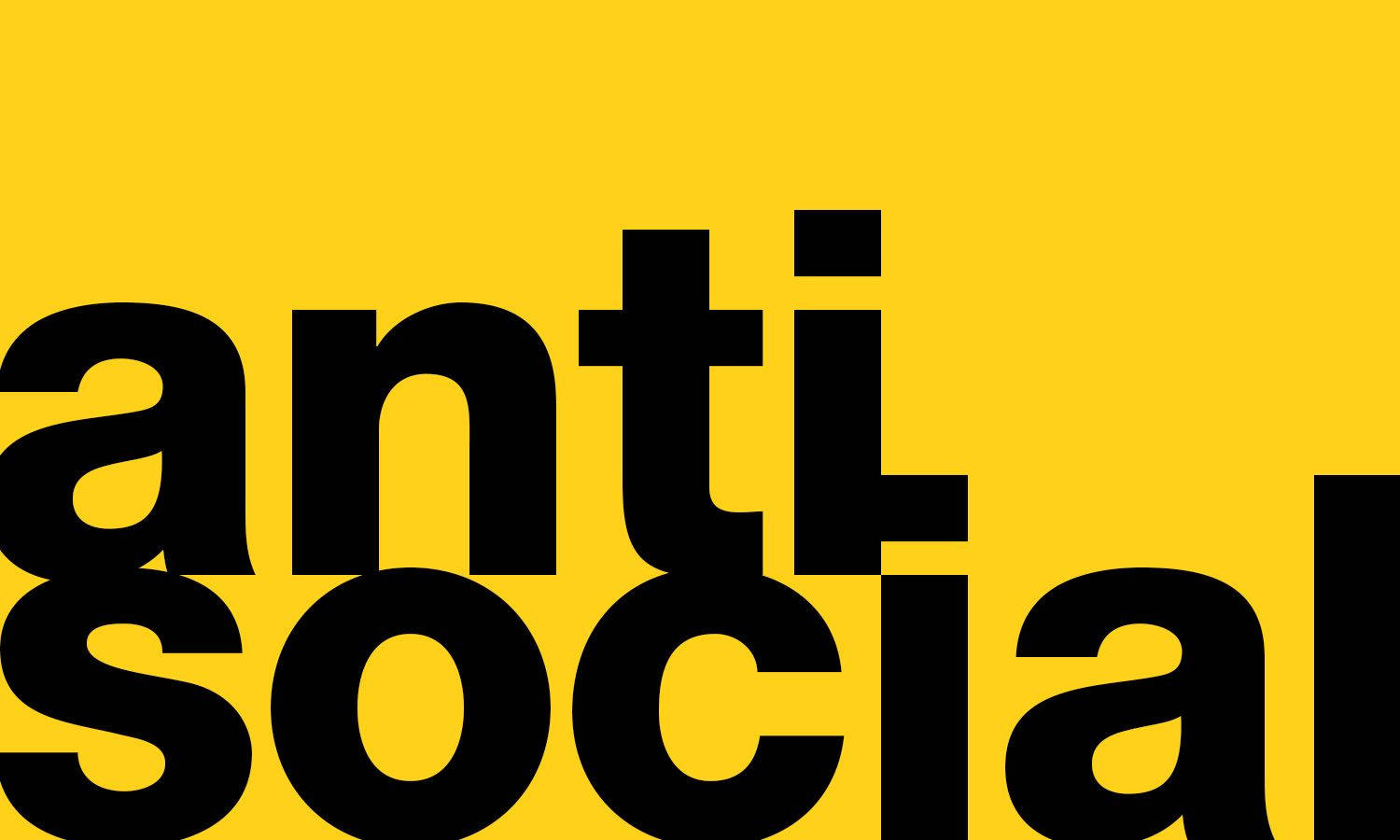 Anti Social, black, yellow, HD Desktop Wallpaper