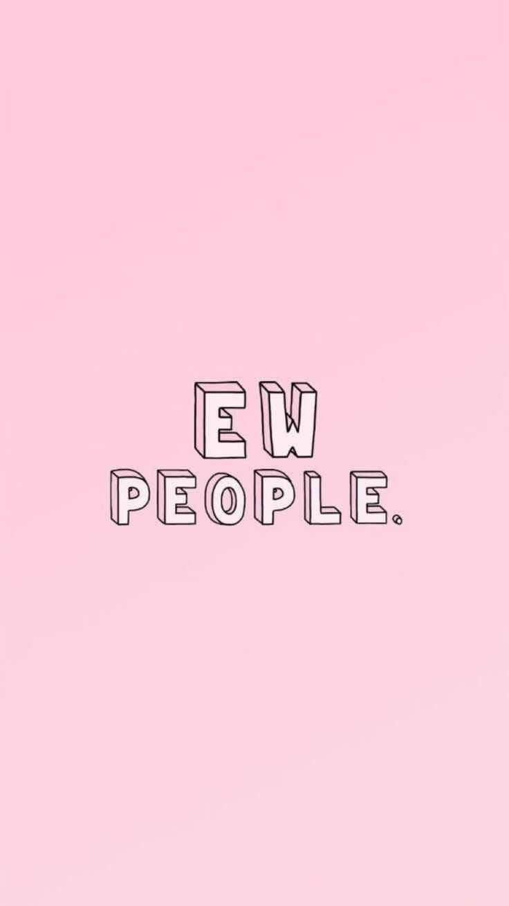 Anti Social, pink background, bold white outlined text, HD Phone Wallpaper