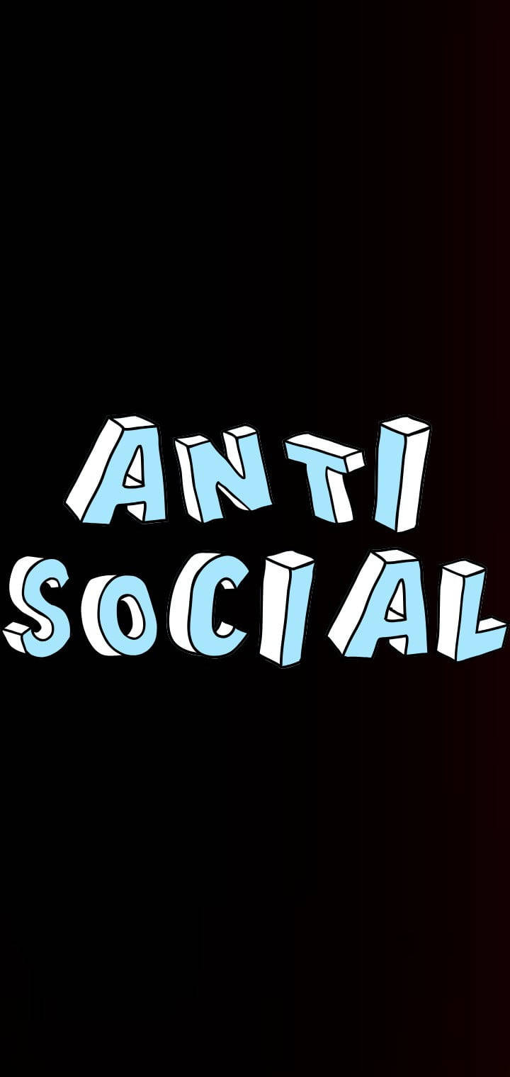 Anti Social, Fun Blue Text, light blue, HD Phone Wallpaper