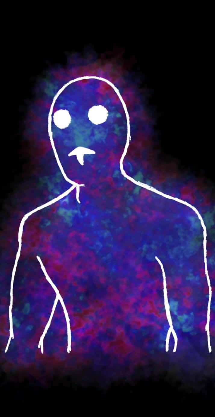 Anti Spiral, 714 x 1384, glowing white outline, HD Phone Wallpaper