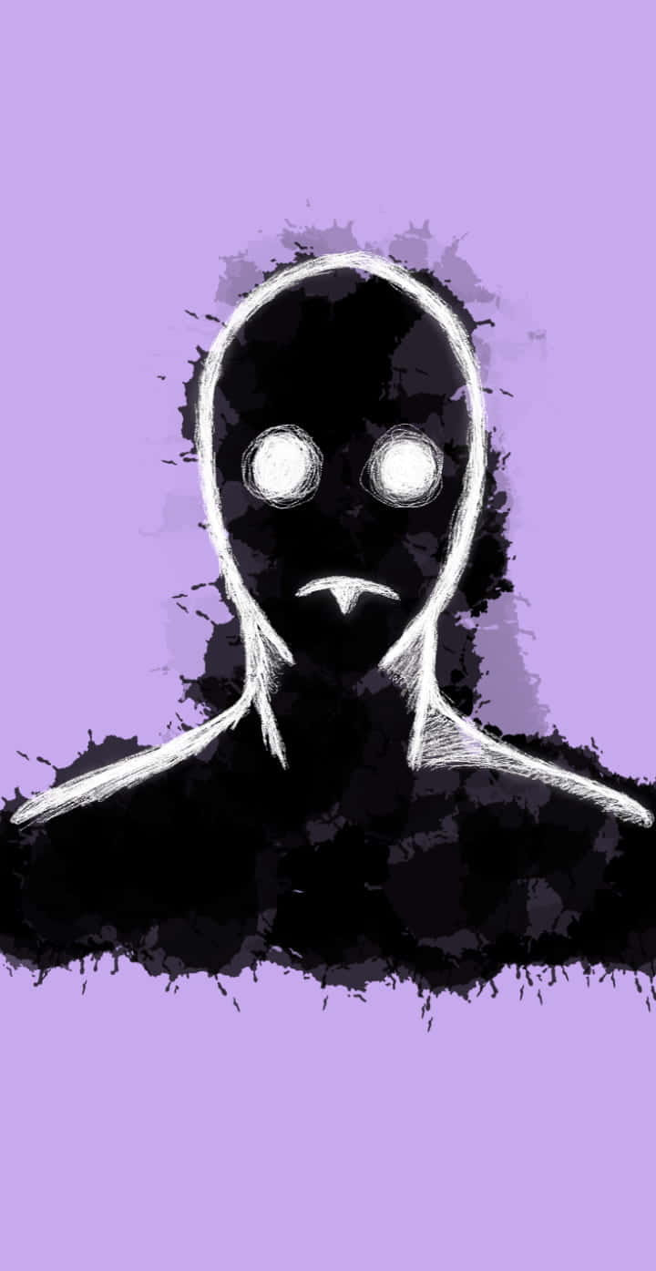 Anti Spiral, black silhouette, glowing white eyes, HD Phone Wallpaper