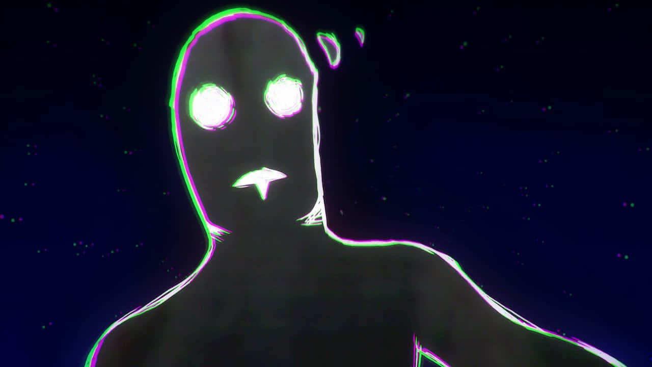 Anti Spiral, neon silhouette, bright eyes, HD Desktop Wallpaper