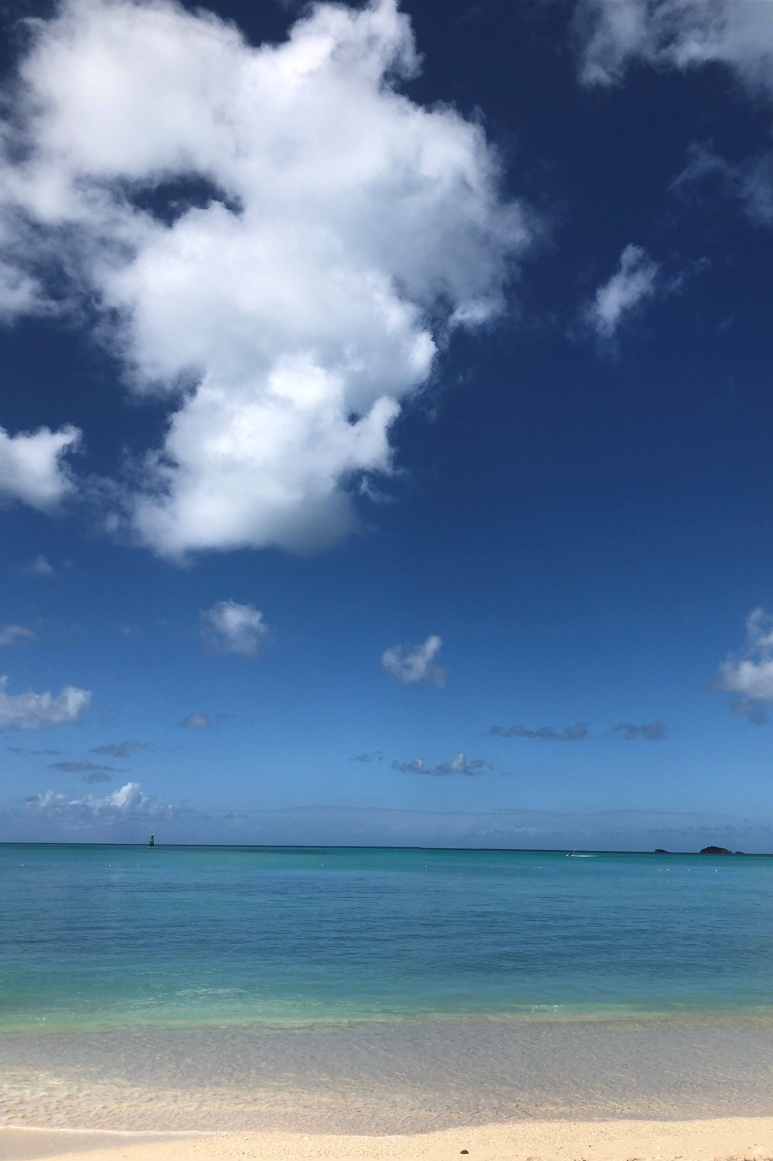 Antigua And Barbuda, turquoise waters, soft white sand, 4K Phone Wallpaper