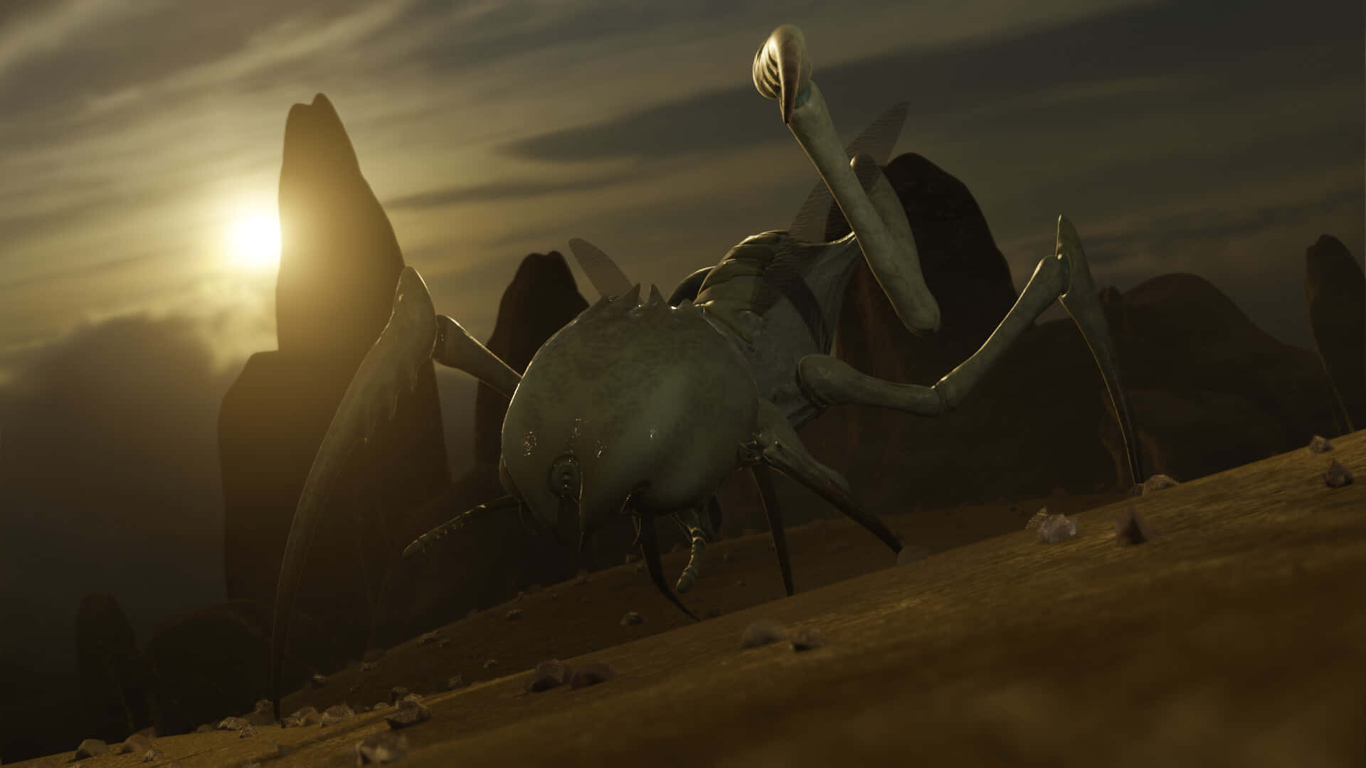 Antlion, desert, sunset, Full HD Desktop Wallpaper