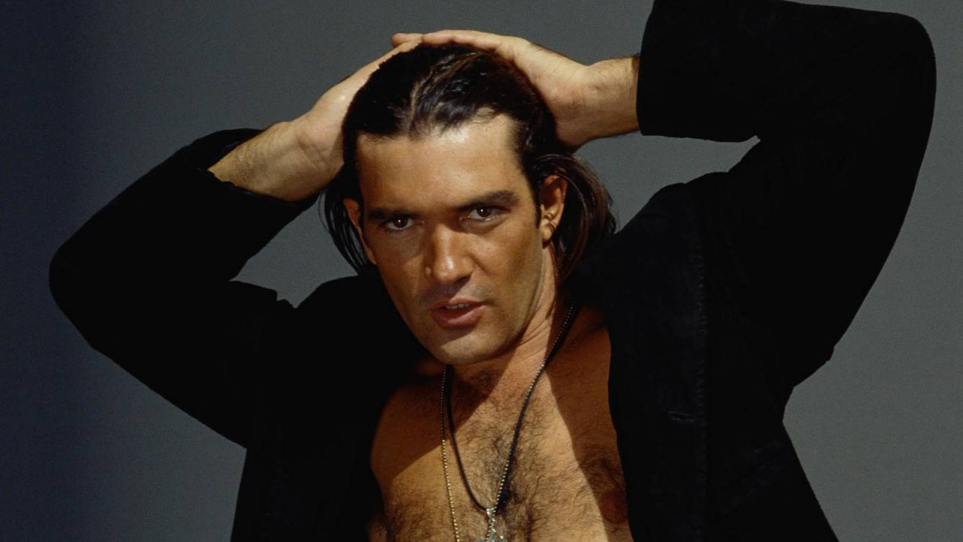 Antonio Banderas, dark hair, intense gaze, Full HD Desktop Wallpaper