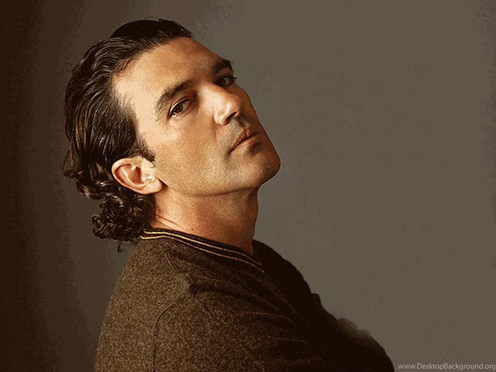 Antonio Banderas, Spanish Film Producer, dark wavy hair, SD Desktop Wallpaper