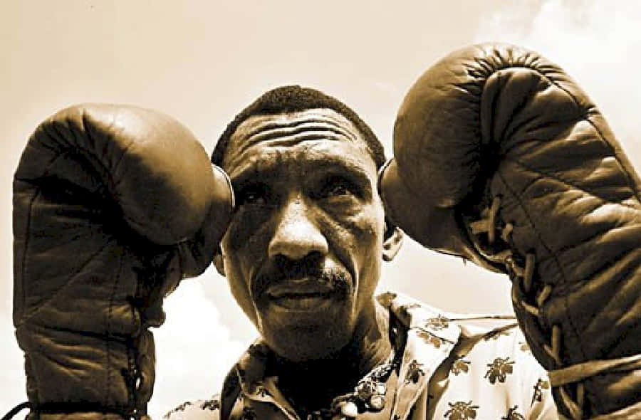 Antonio Cervantes, vintage gloves, boxing position, SD Desktop Wallpaper