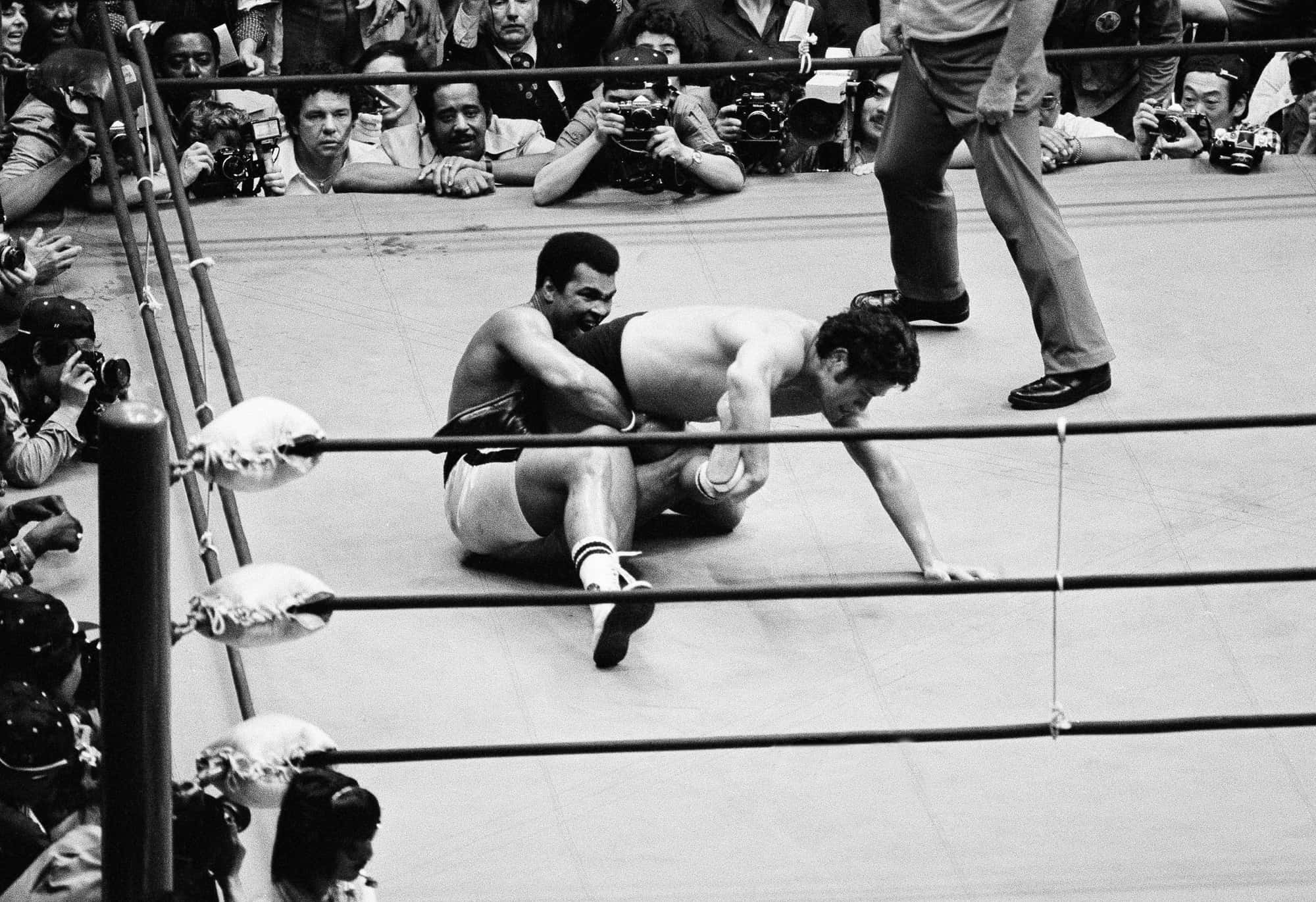 Antonio Inoki, wrestlers, ring, Full HD Desktop Wallpaper