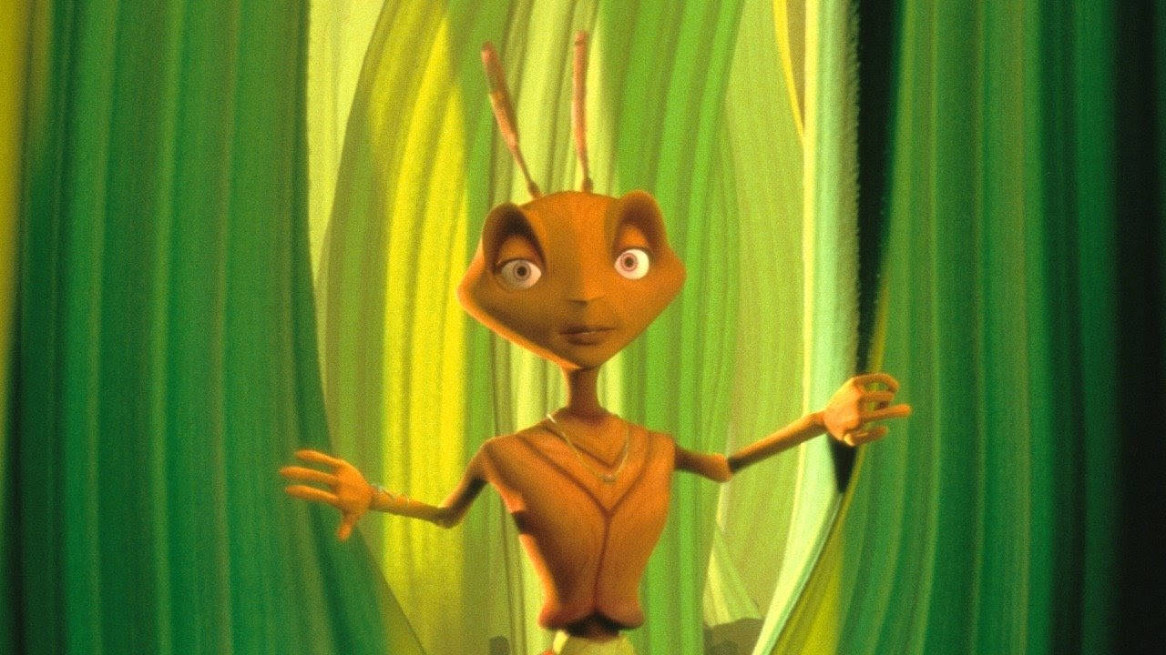 Z And Leaves Antz, cartoon ant, field of tall green grass, HD Desktop Wallpaper