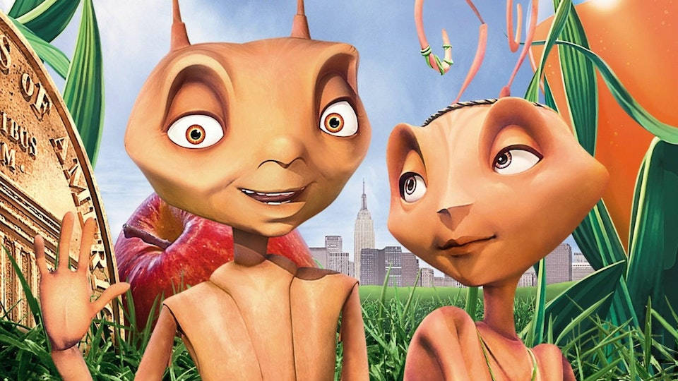 Antz, animated ant hero, city skyline, SD Desktop Wallpaper
