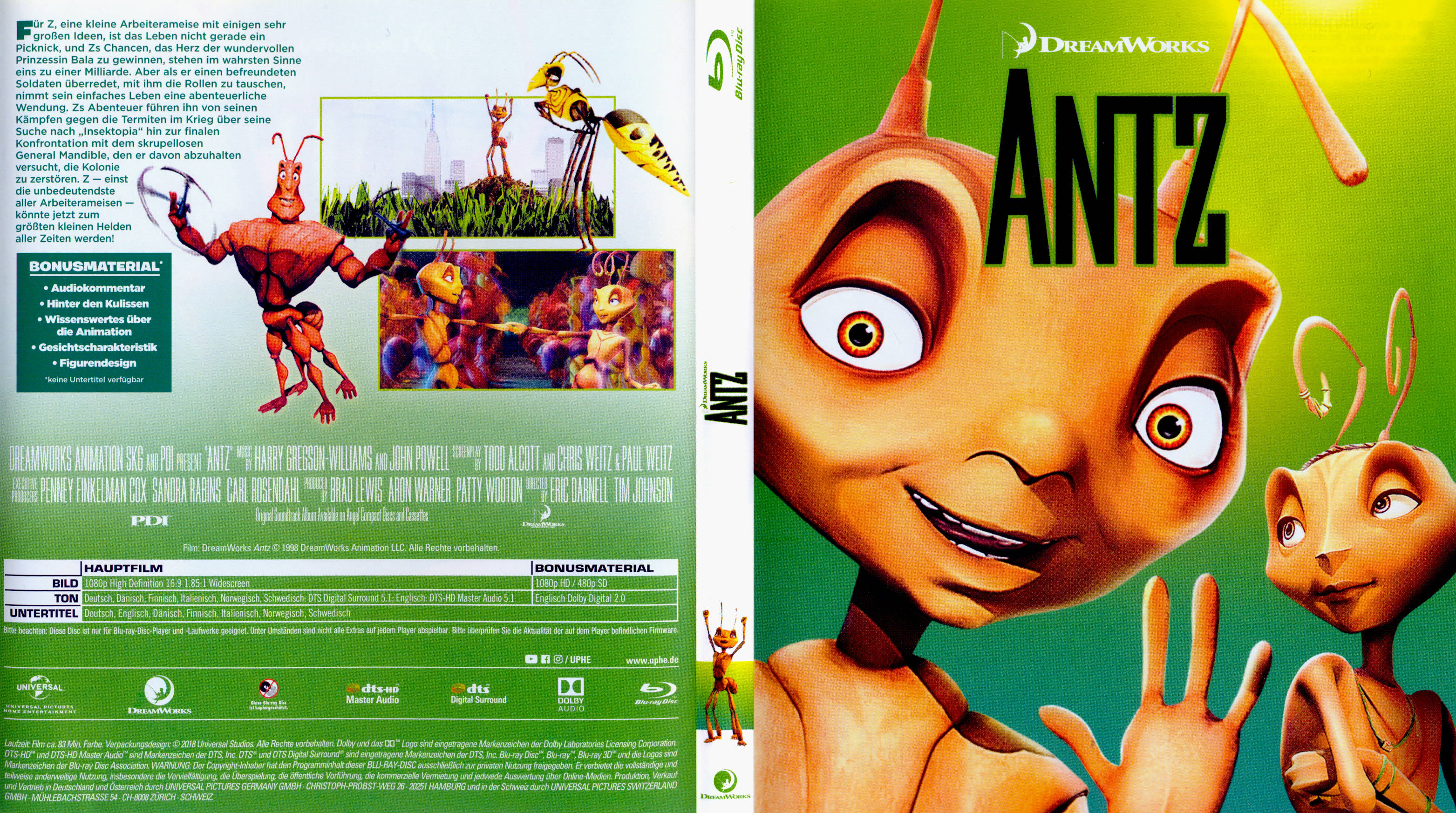 Antz, DVD, animated movie poster, 2K Desktop Wallpaper