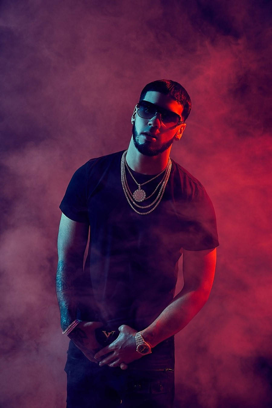Anuel AA, Latino Reggaeton, sunglasses, HD Phone Wallpaper
