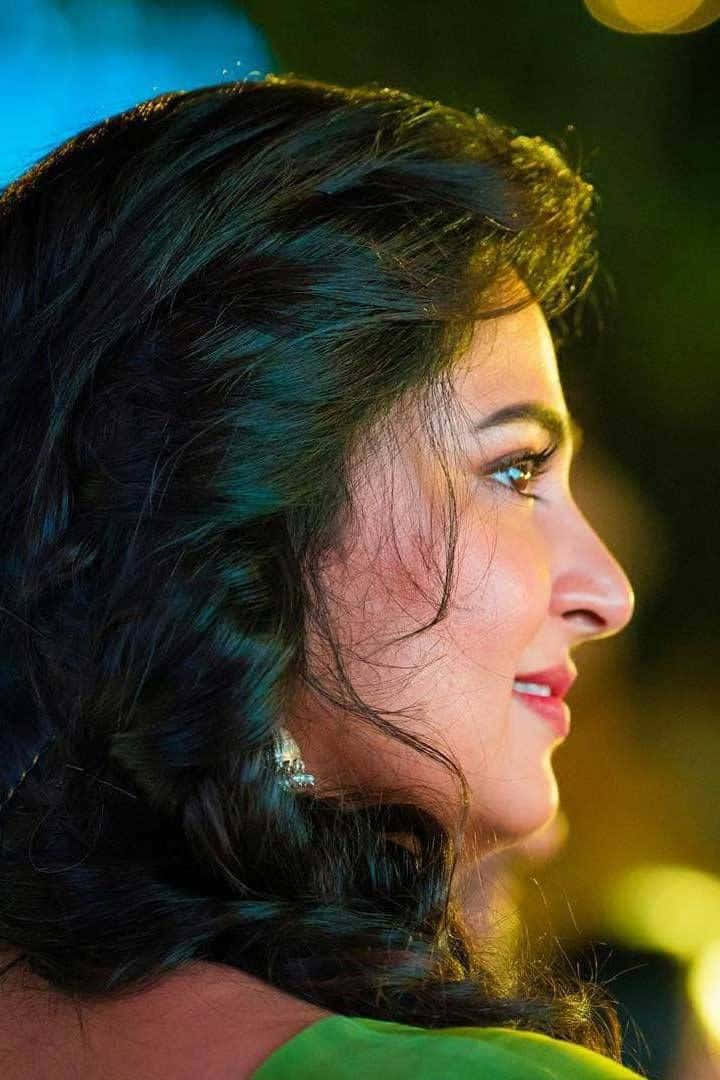 Anushka Shetty, profile side view, glow, SD Phone Wallpaper