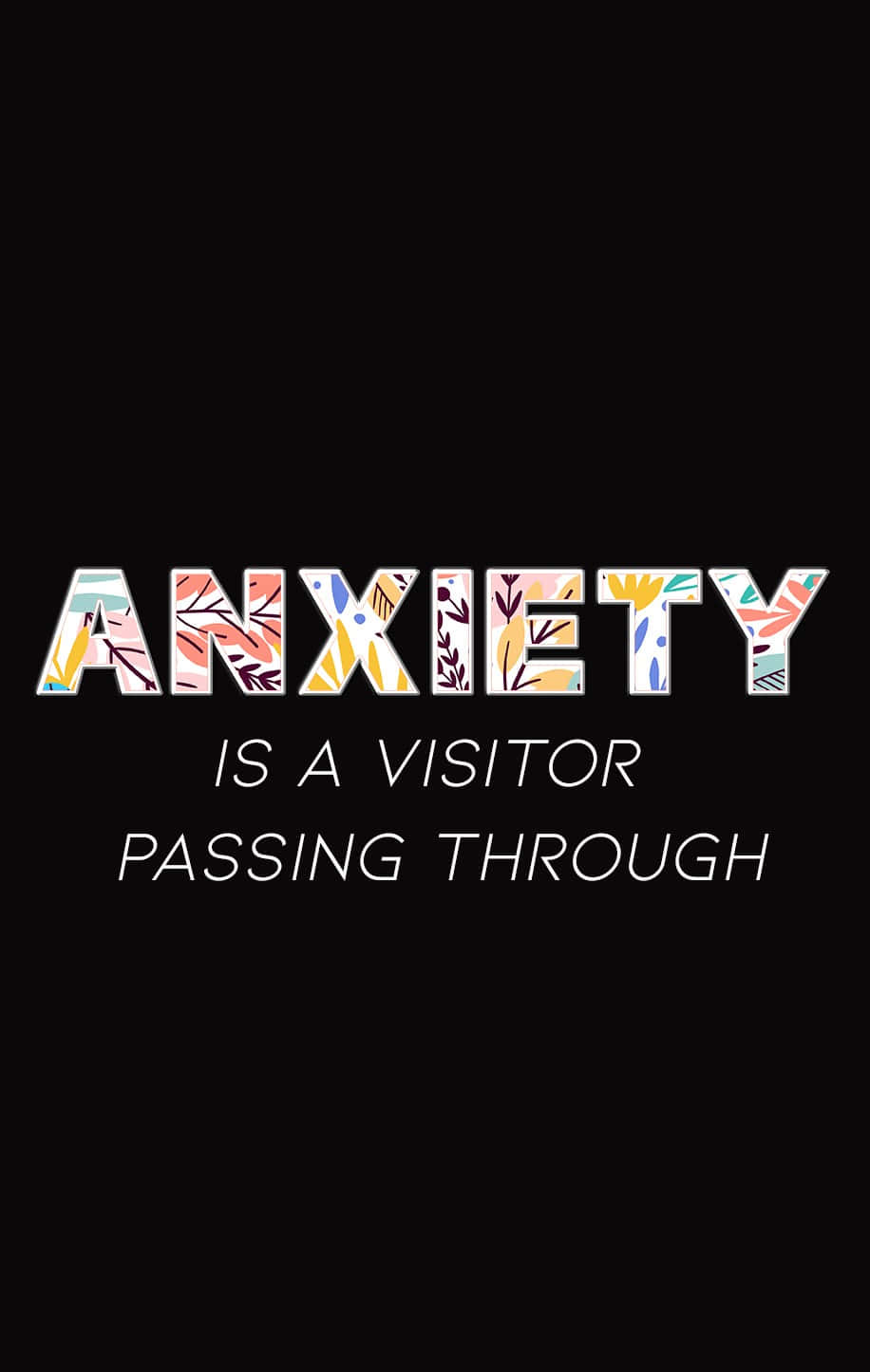 anxiety, iPhone, colorful floral patterns, HD Phone Wallpaper