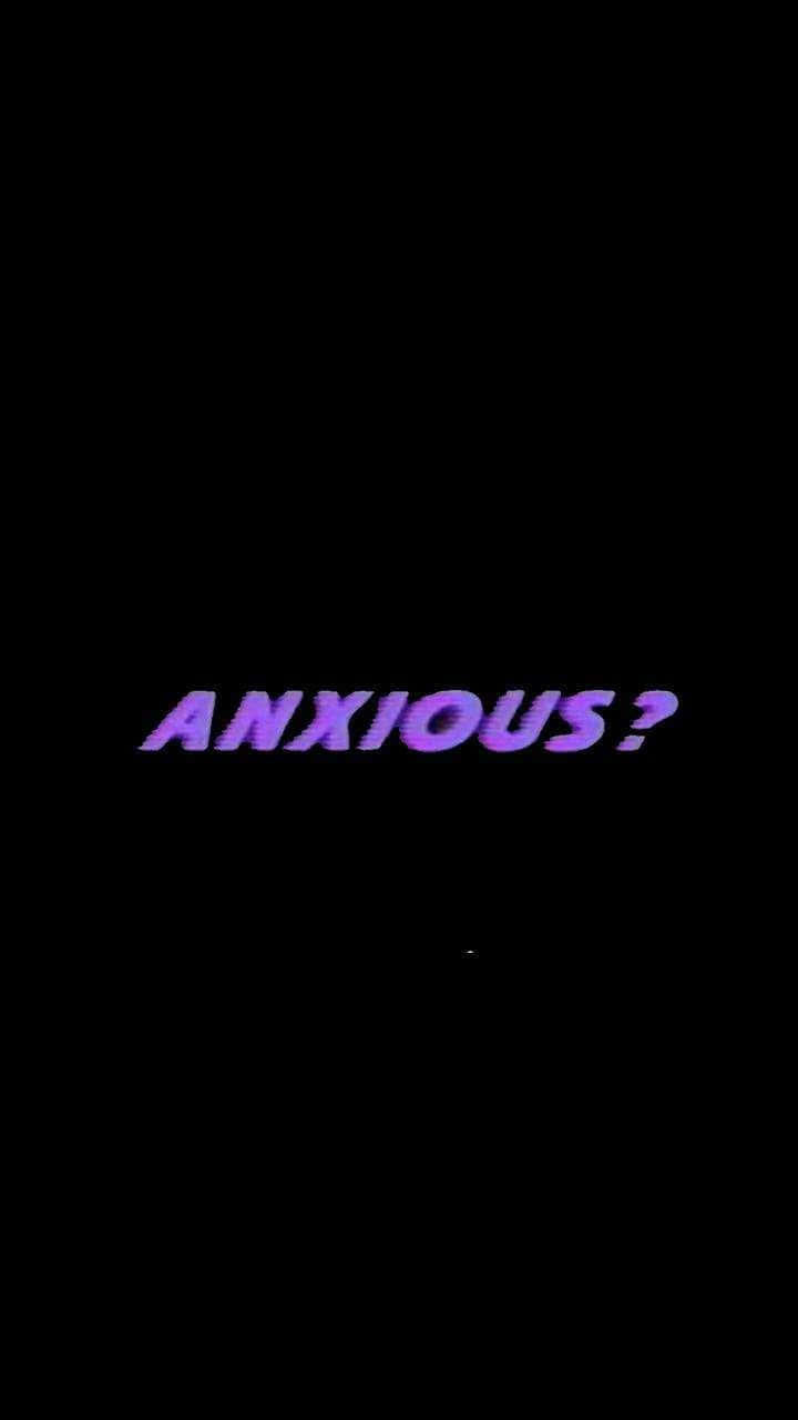 anxiety, iPhone, glowing purple text, HD Phone Wallpaper