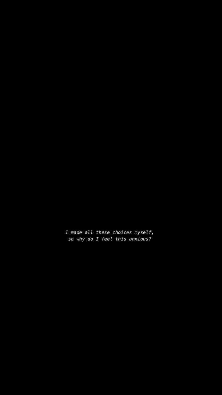 iPhone, anxiety, black background, HD Phone Wallpaper