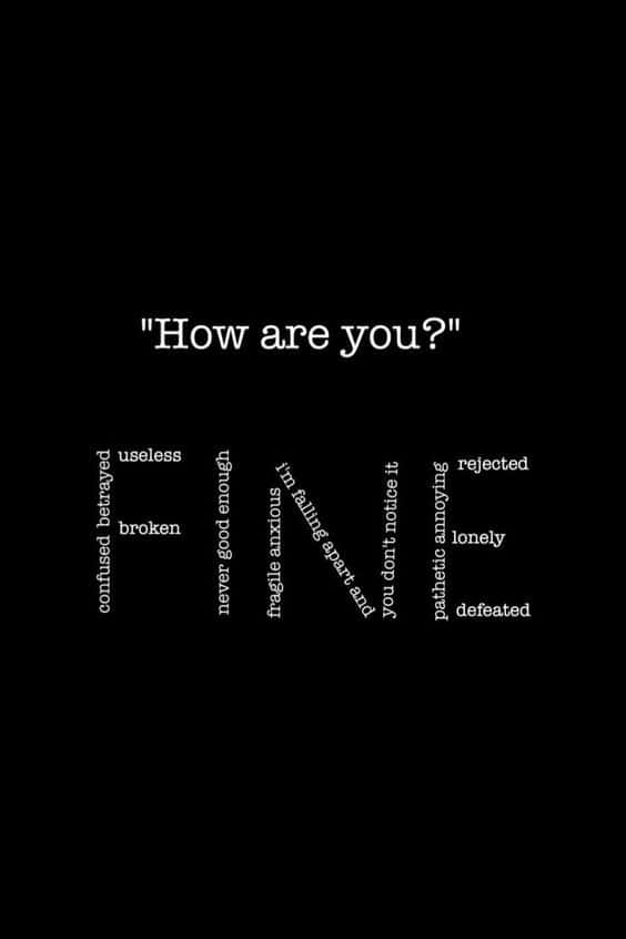 Anxiety iPhone, white text, black background, SD Phone Wallpaper
