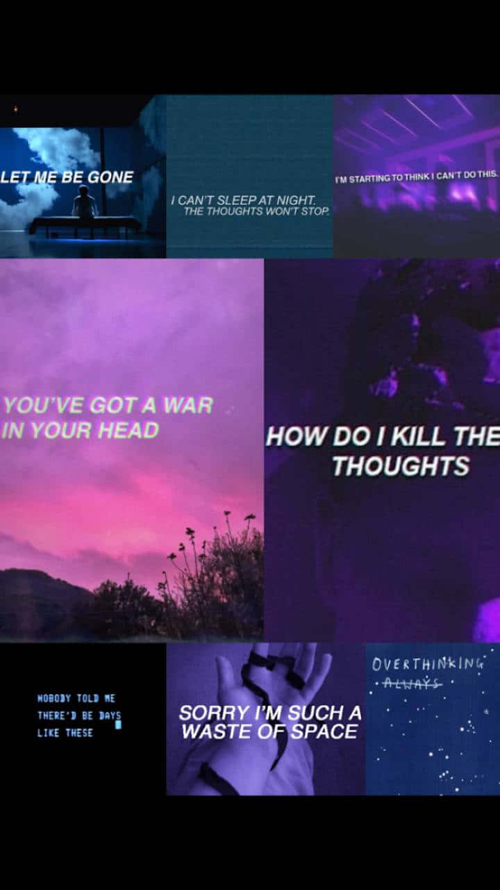 Anxiety iPhone, 720 x 1280, moody purple, HD Phone Wallpaper