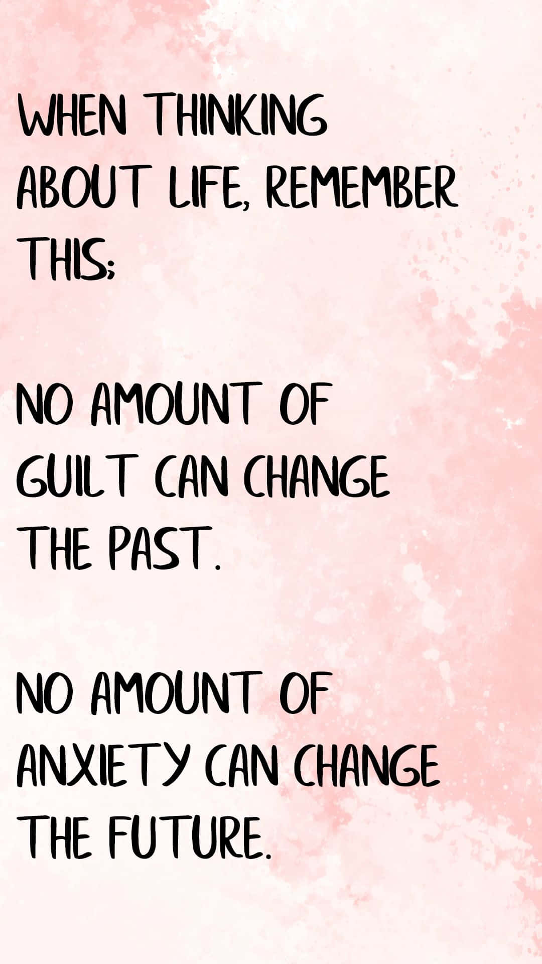 iPhone, pink watercolor textured background, black handwritten motivational quotes, Full HD Phone Wallpaper
