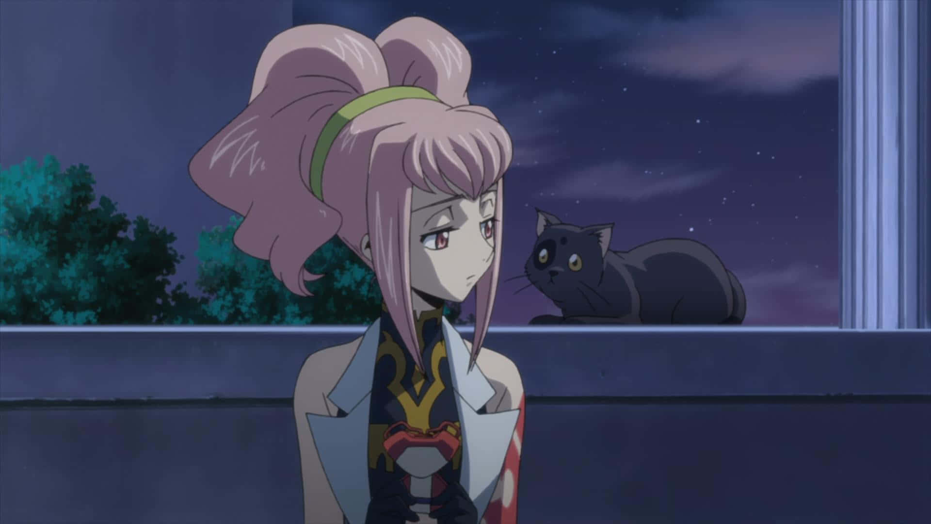 Anya Alstreim, pink-haired anime girl, white coat, Full HD Desktop Wallpaper
