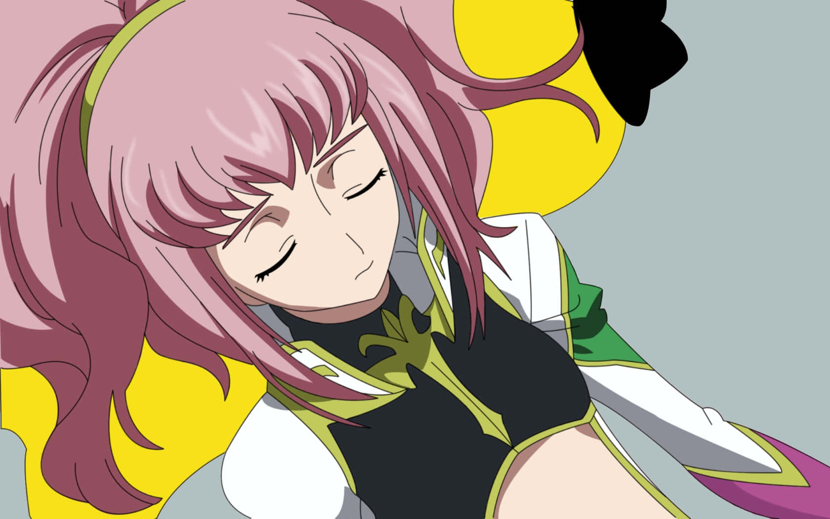 Anya Alstreim, pink-haired anime girl, closed eyes, HD Desktop Wallpaper