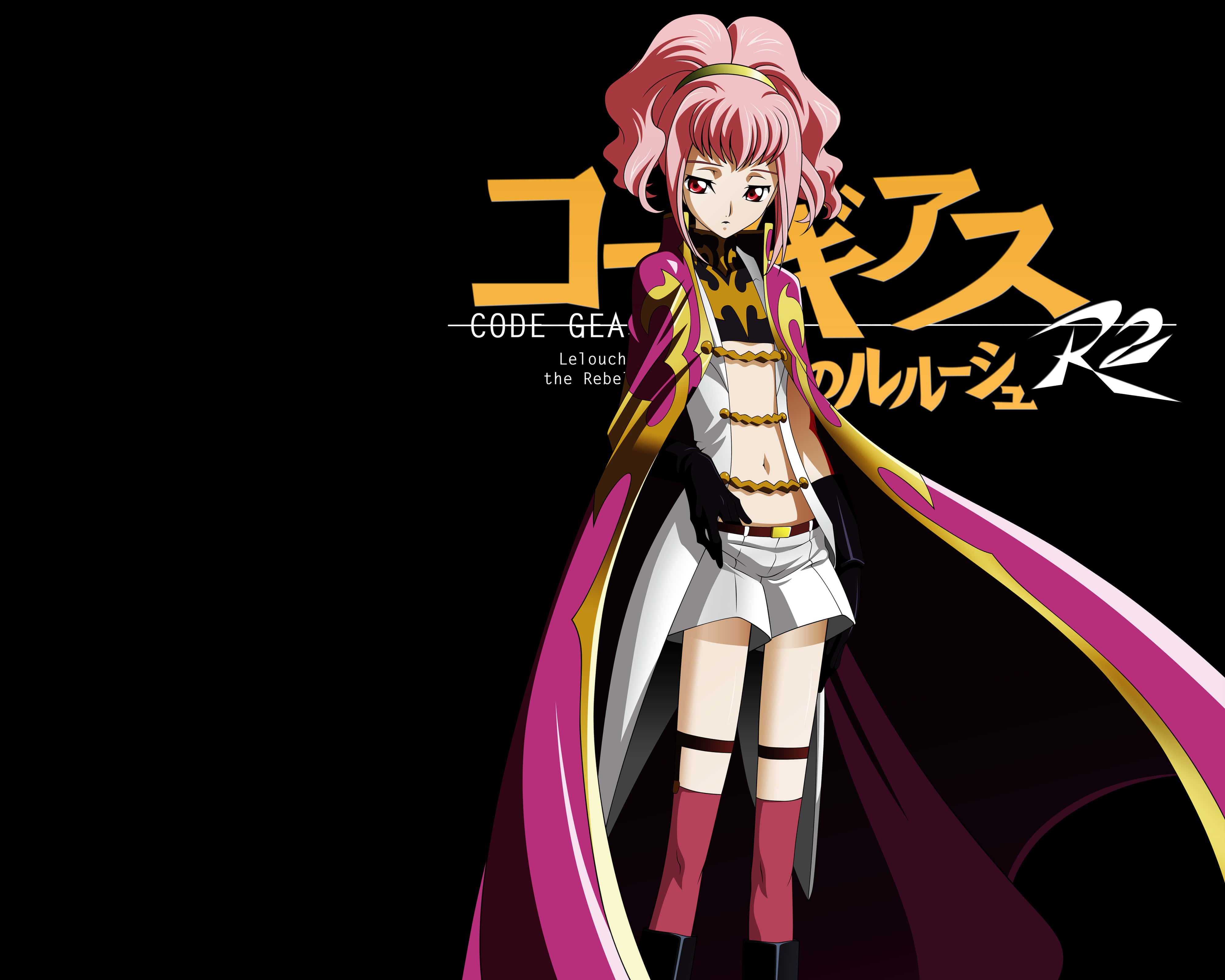 Anya Alstreim, pink-haired anime girl, white and magenta cape, 4K Desktop Wallpaper