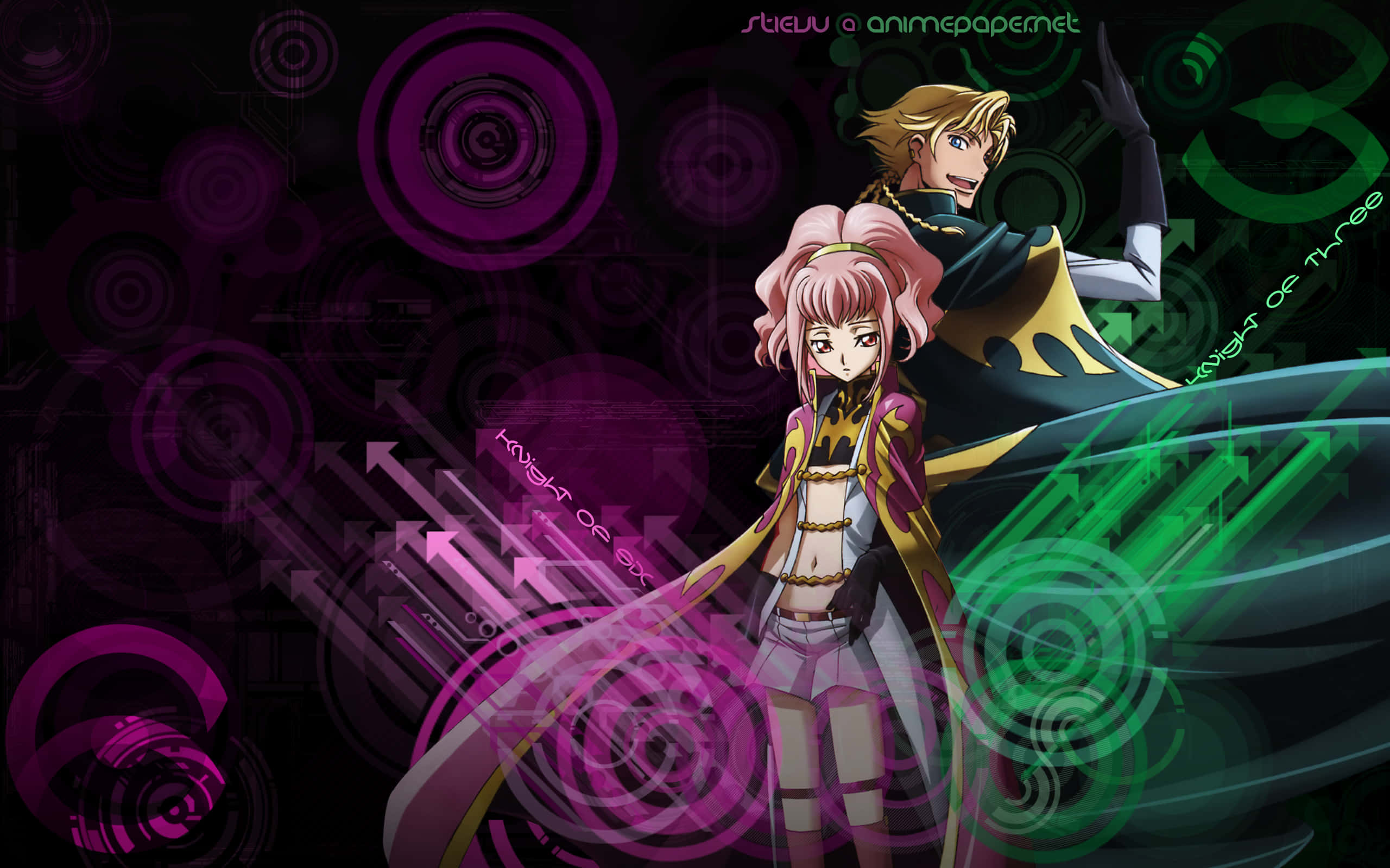 Anya Alstreim, glowing purple, glowing green, 2K Desktop Wallpaper