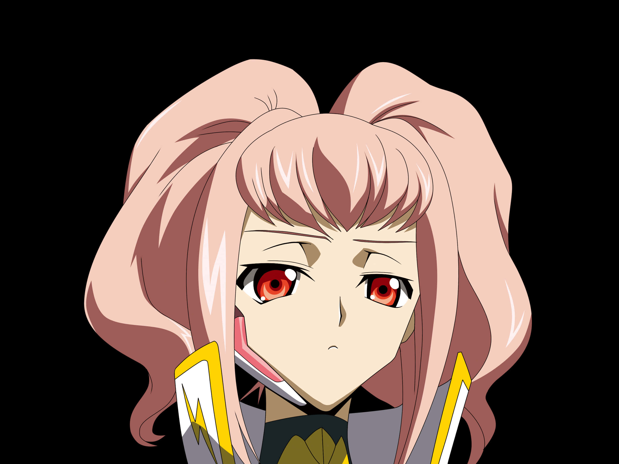 Anya Alstreim, pink hair, red eyes, 2K Desktop Wallpaper