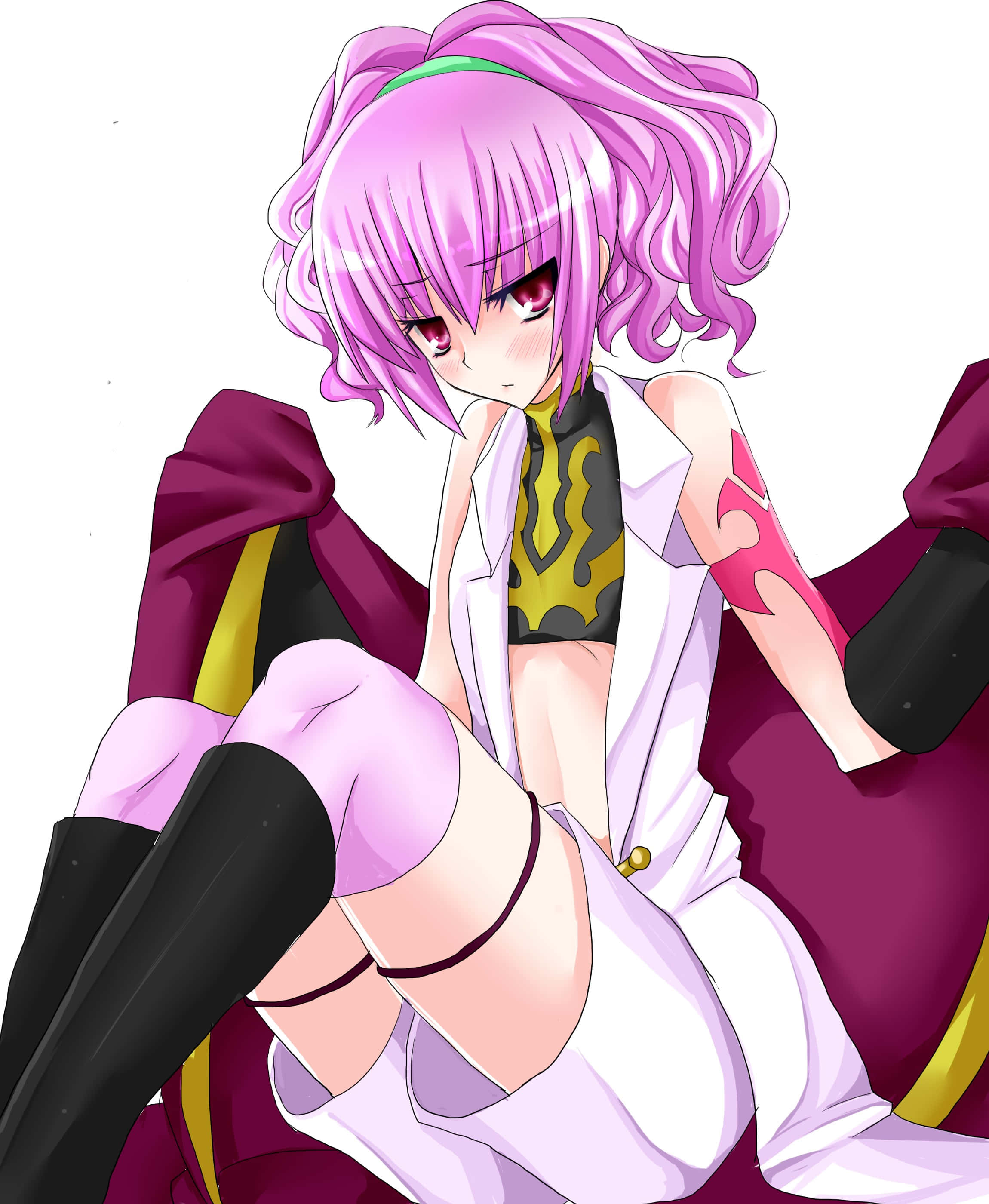 Anya Alstreim, pink-haired, red eyes, 2K Phone Wallpaper