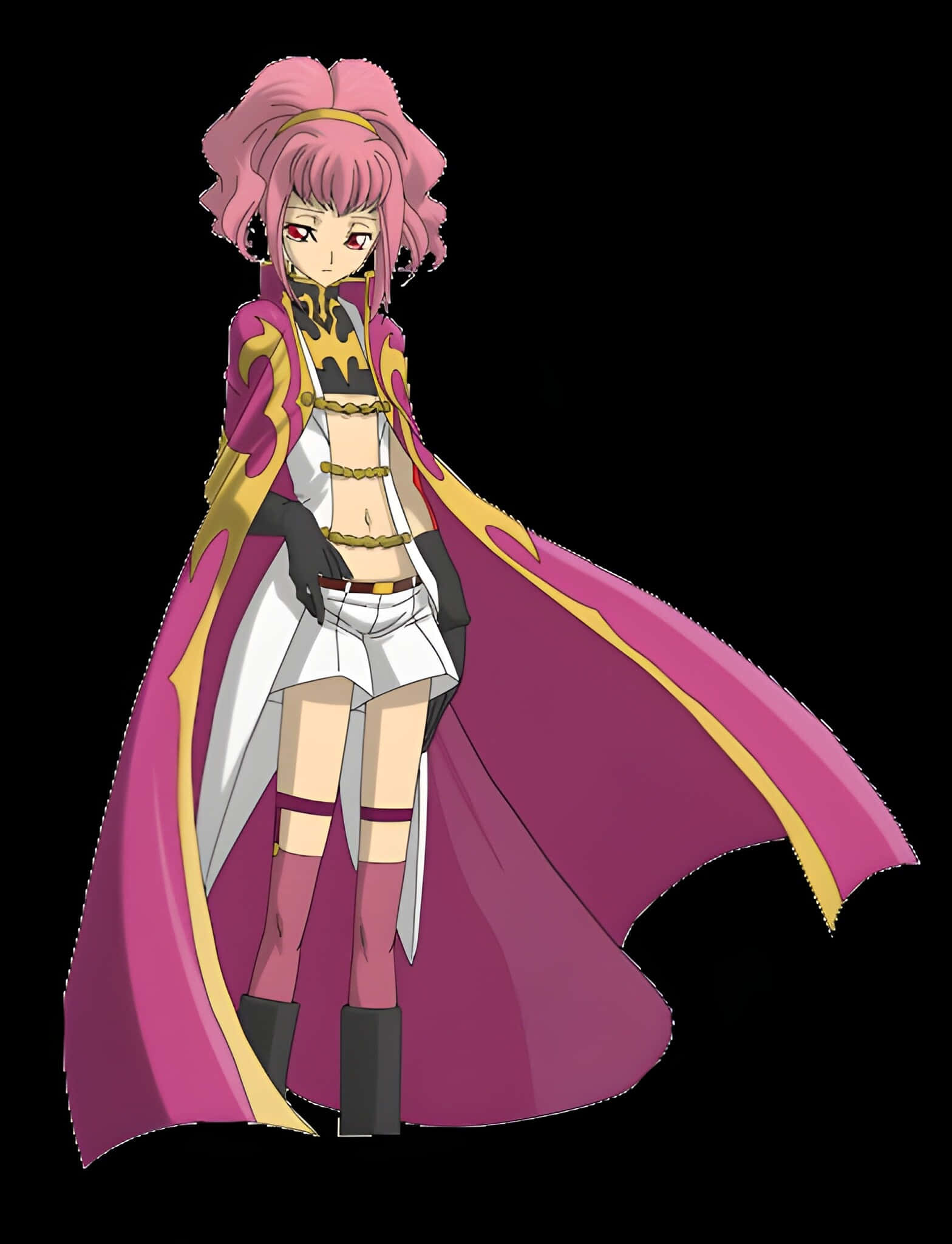 Anya Alstreim, pink-haired anime girl, magenta and gold cape, Full HD Phone Wallpaper