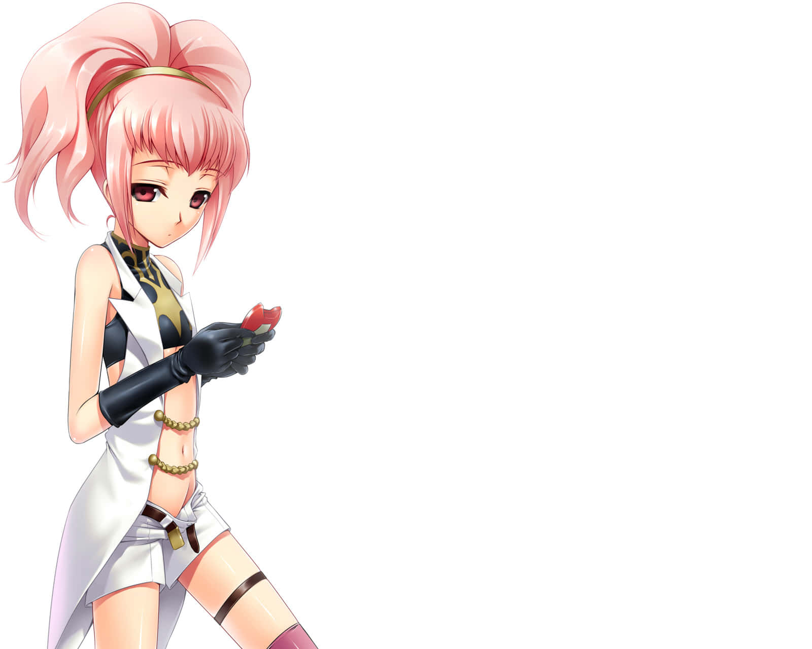 Anya Alstreim, pink hair, black gloves, HD Desktop Wallpaper
