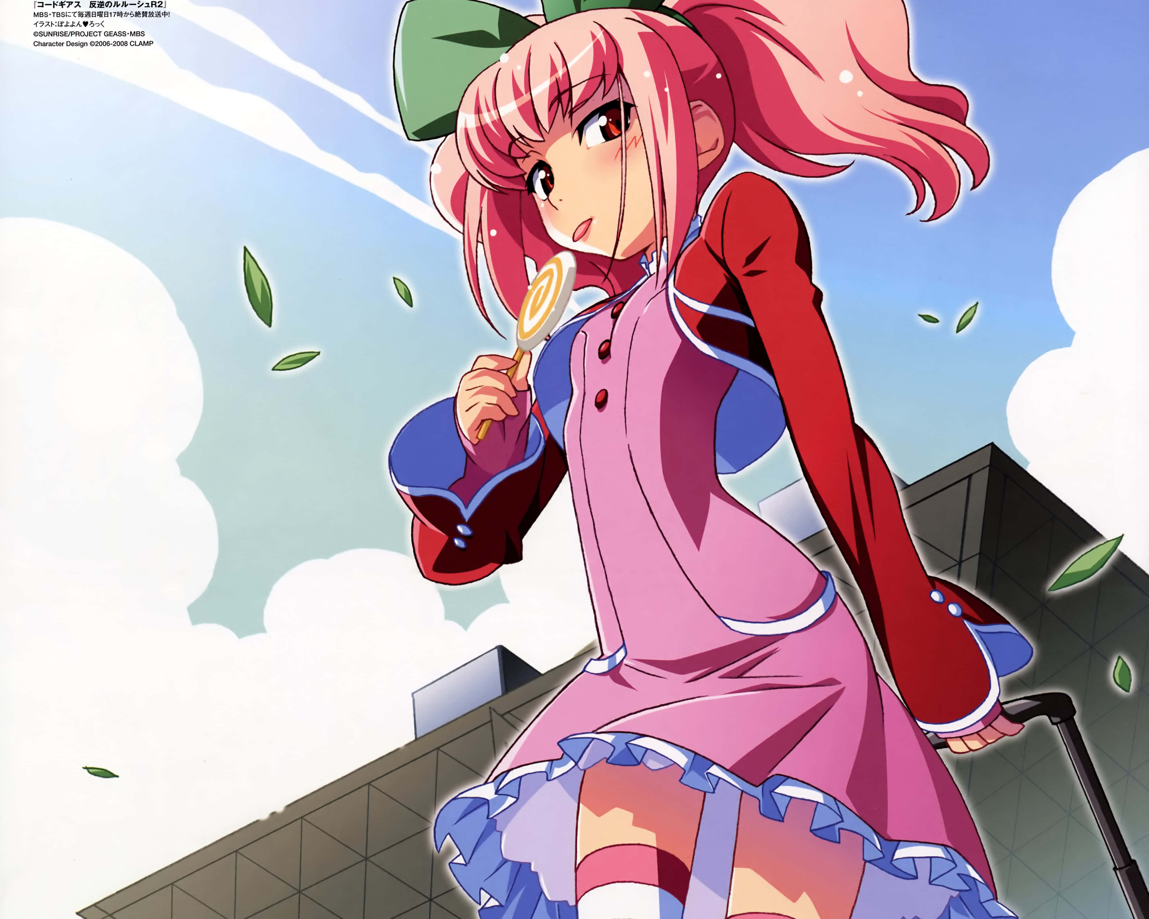 Anya Alstreim, pink-haired anime girl, pink and blue dress, 4K Desktop Wallpaper