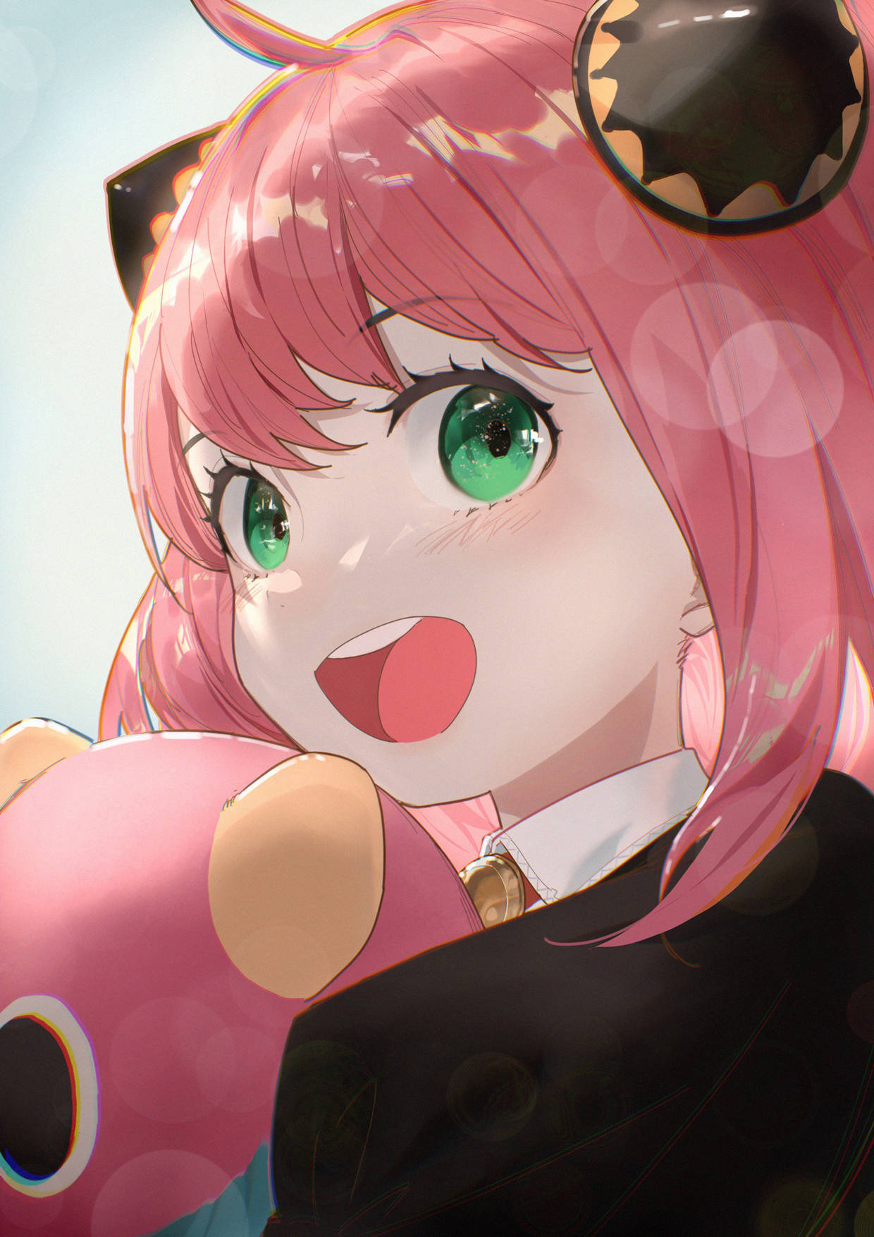 Anya Forger, pink hair, green eyes, HD Phone Wallpaper