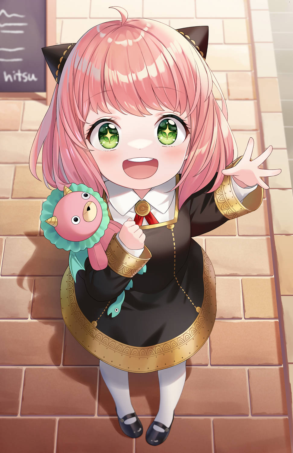 Anya Forger, pink hair, cat ears, HD Phone Wallpaper