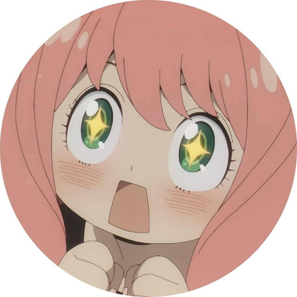 Anya Forger, pink hair, sparkling green eyes, SD Desktop Wallpaper