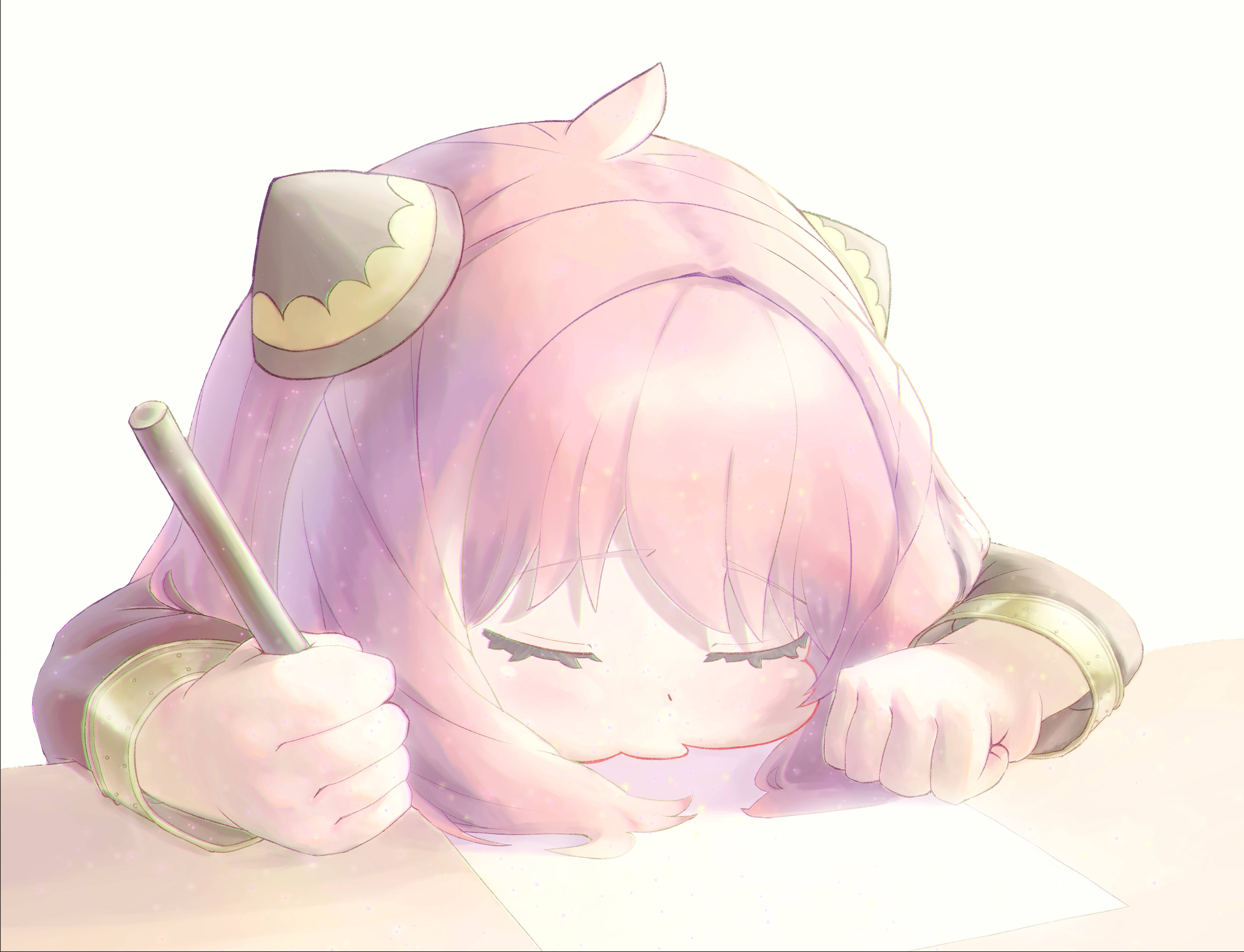 Anya Forger, pink hair, cat ears, 5K Desktop Wallpaper