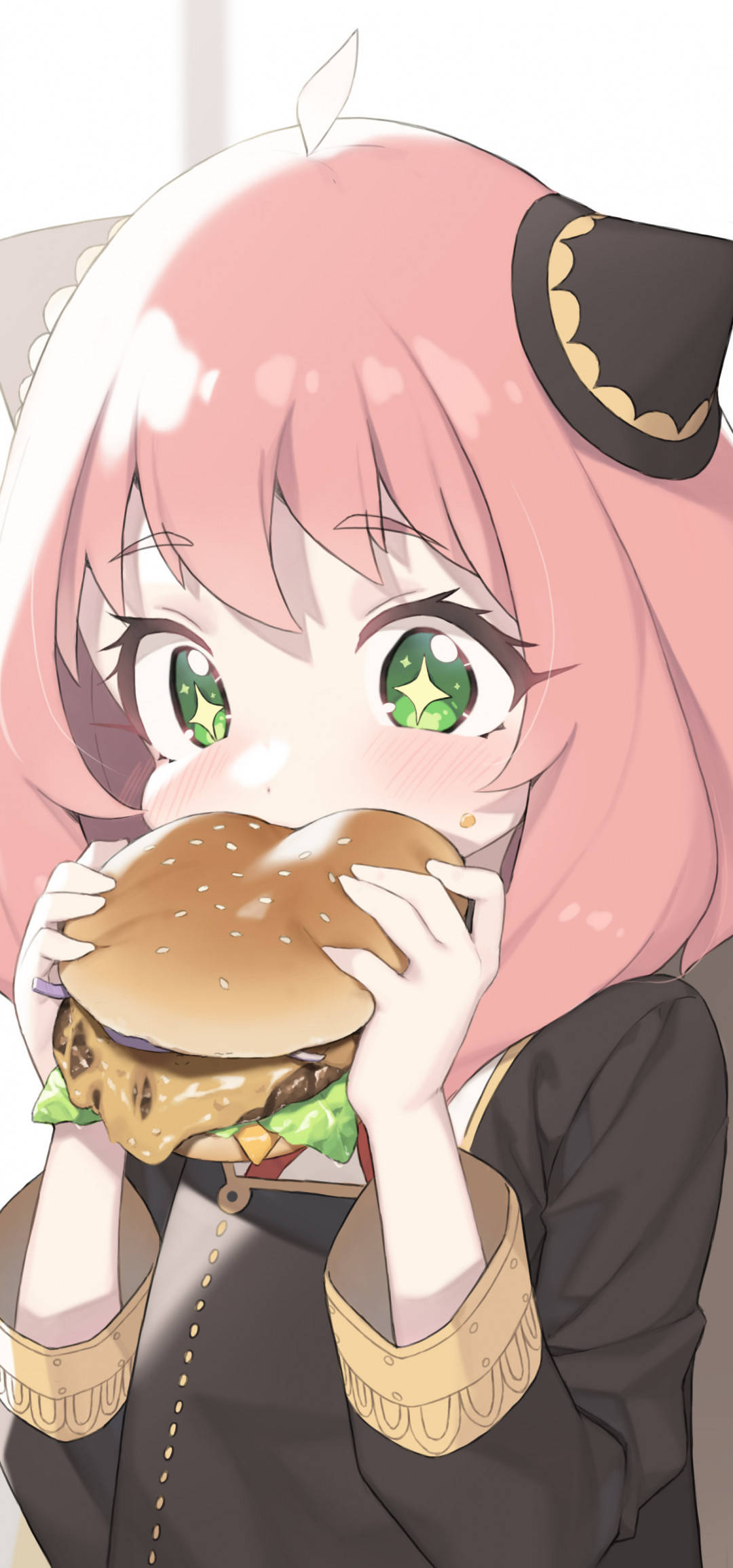 Anya Forger, pink-haired, green eyes, Full HD Phone Wallpaper