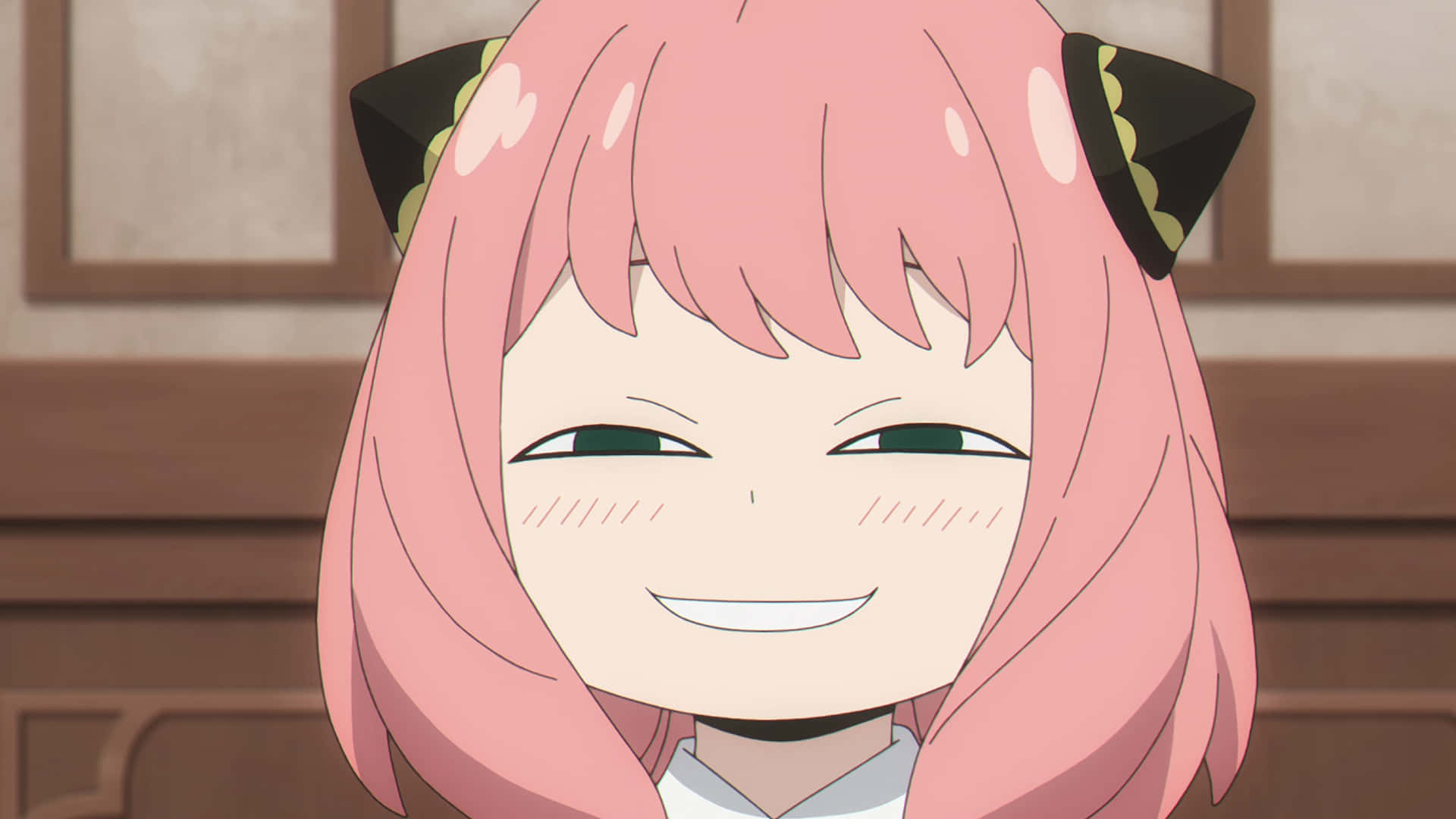 Anya Spy X Family, pink hair, cat ears, Full HD Desktop Wallpaper